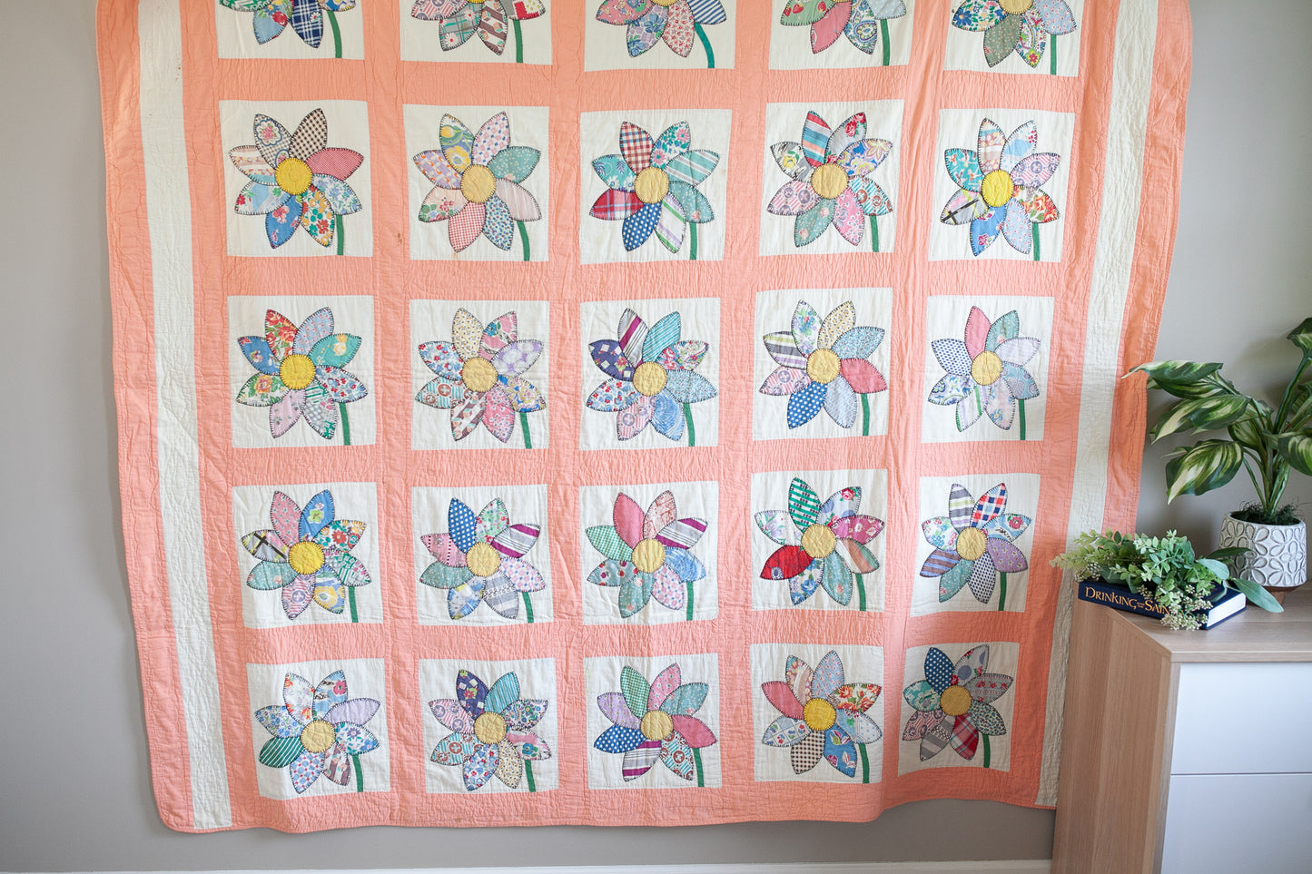 Vintage Quilt- Flower Quilt