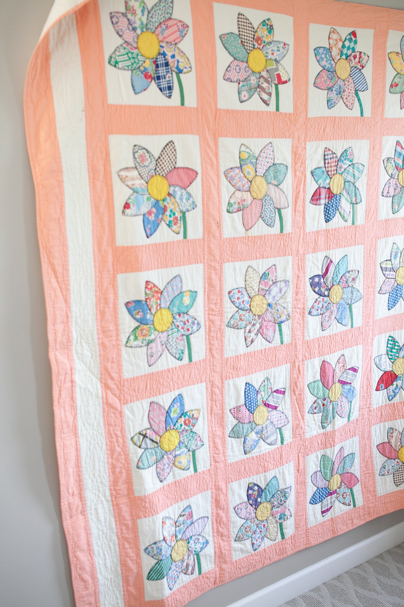 Vintage Quilt- Flower Quilt