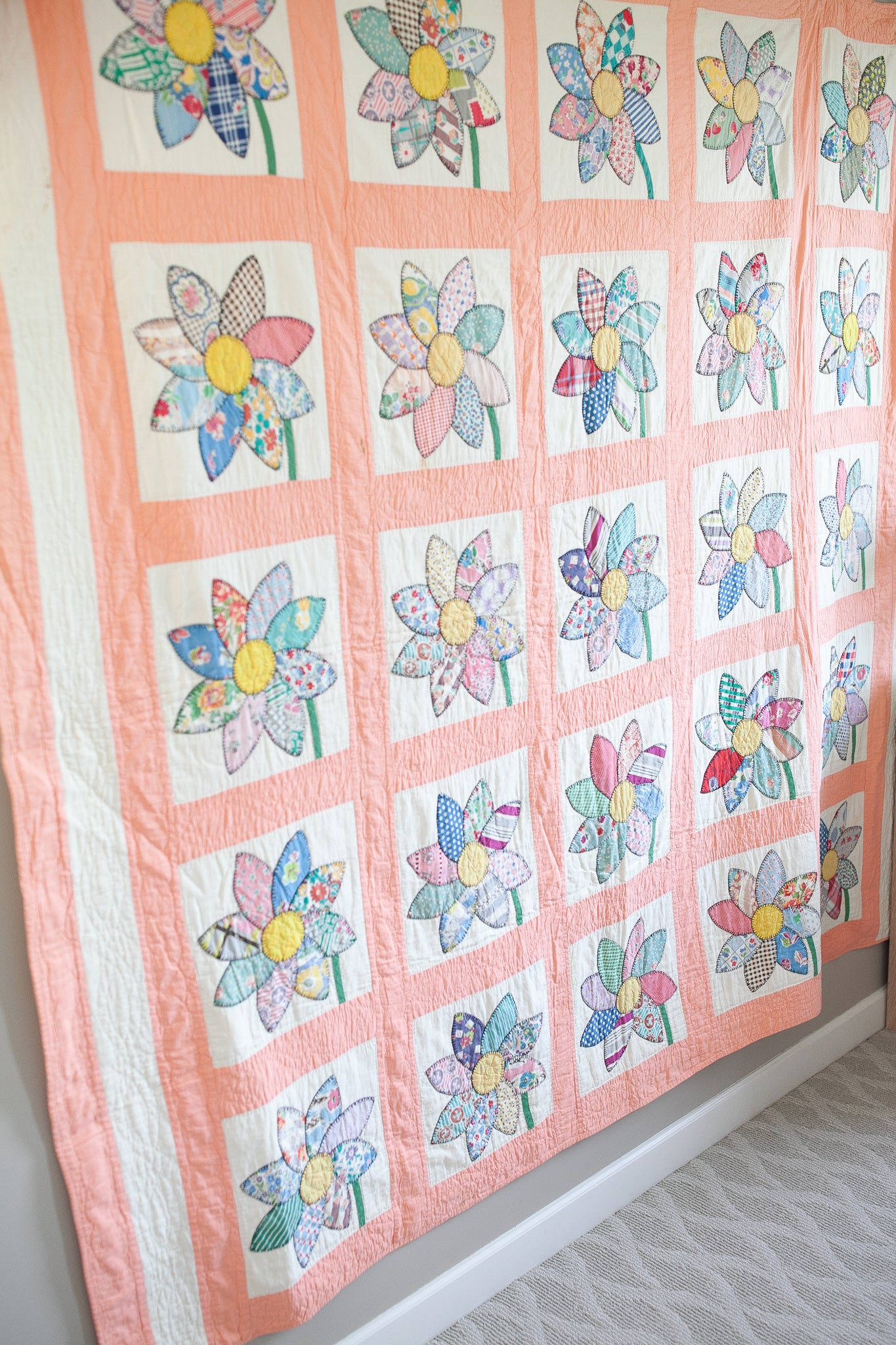 Vintage Quilt- Flower Quilt