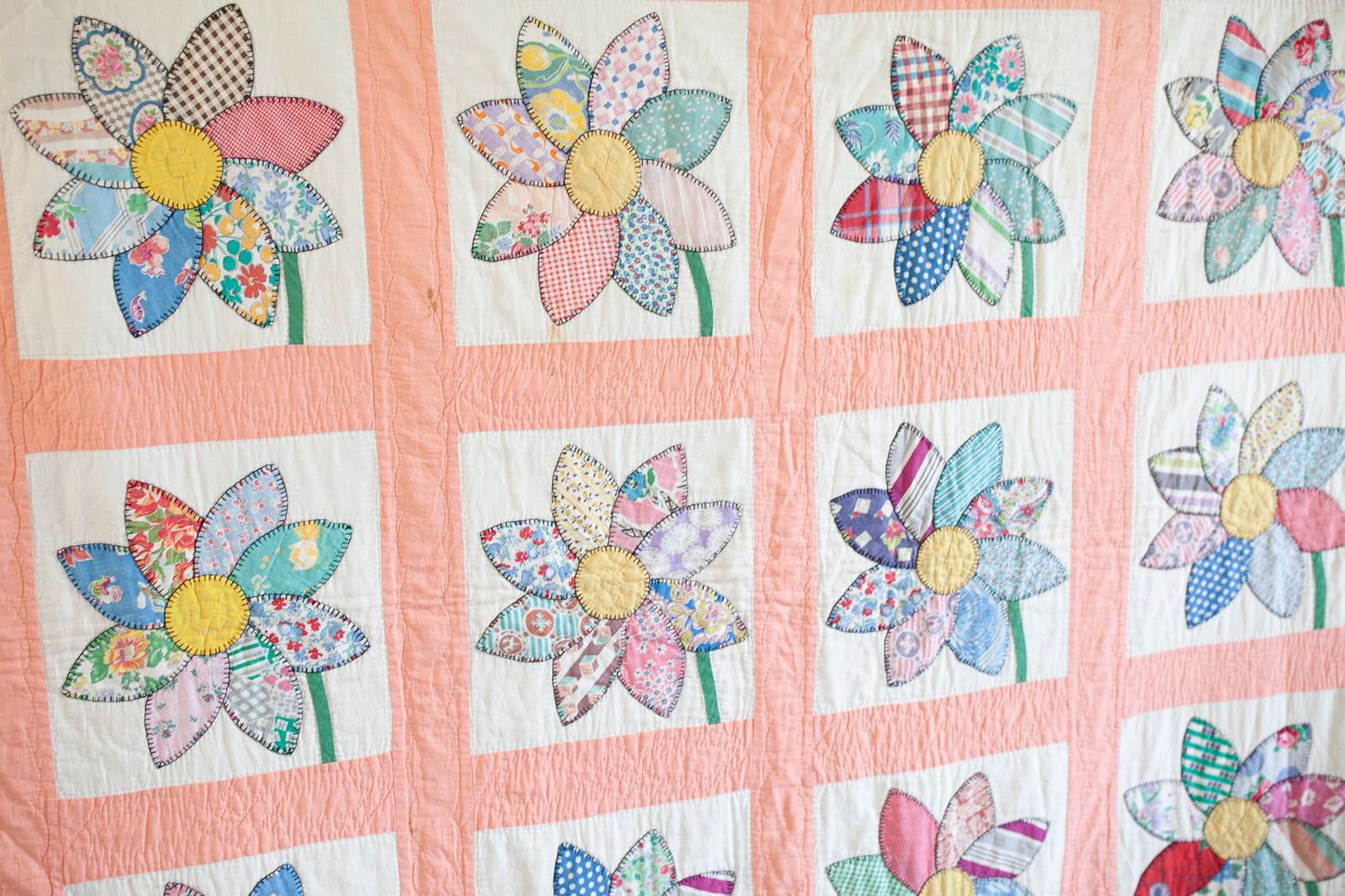 Vintage Quilt- Flower Quilt