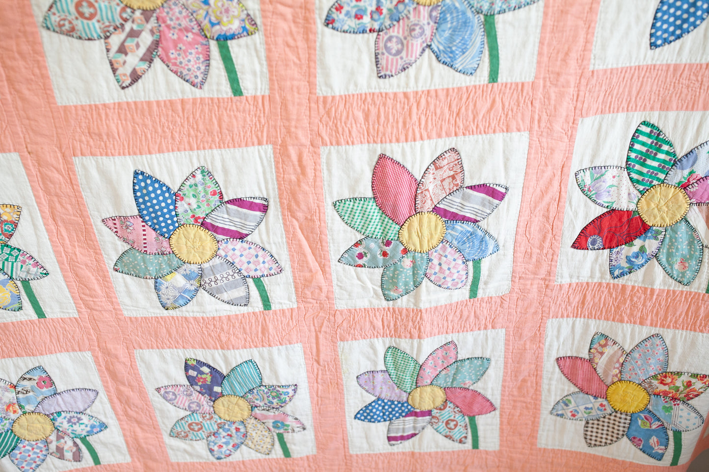 Vintage Quilt- Flower Quilt