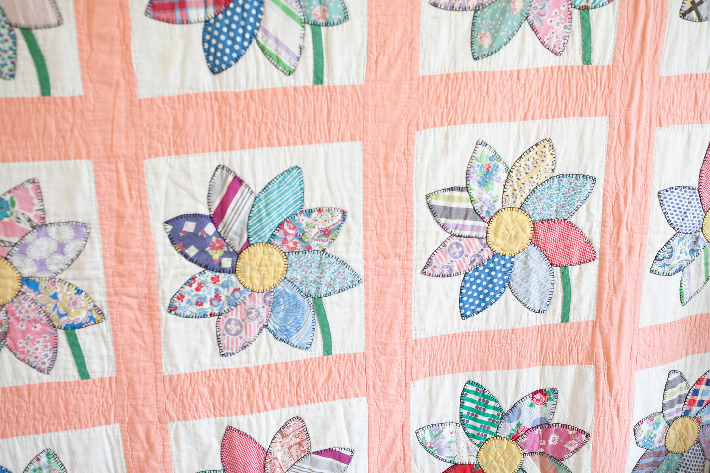 Vintage Quilt- Flower Quilt