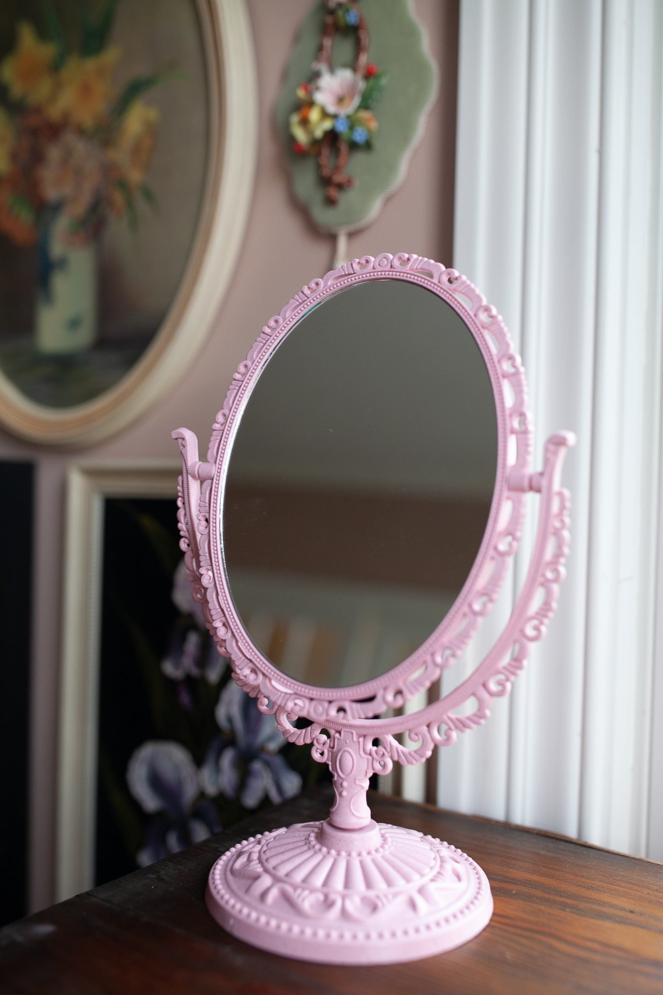 Pink Mirror - Plastic mirror -Vanity Mirror