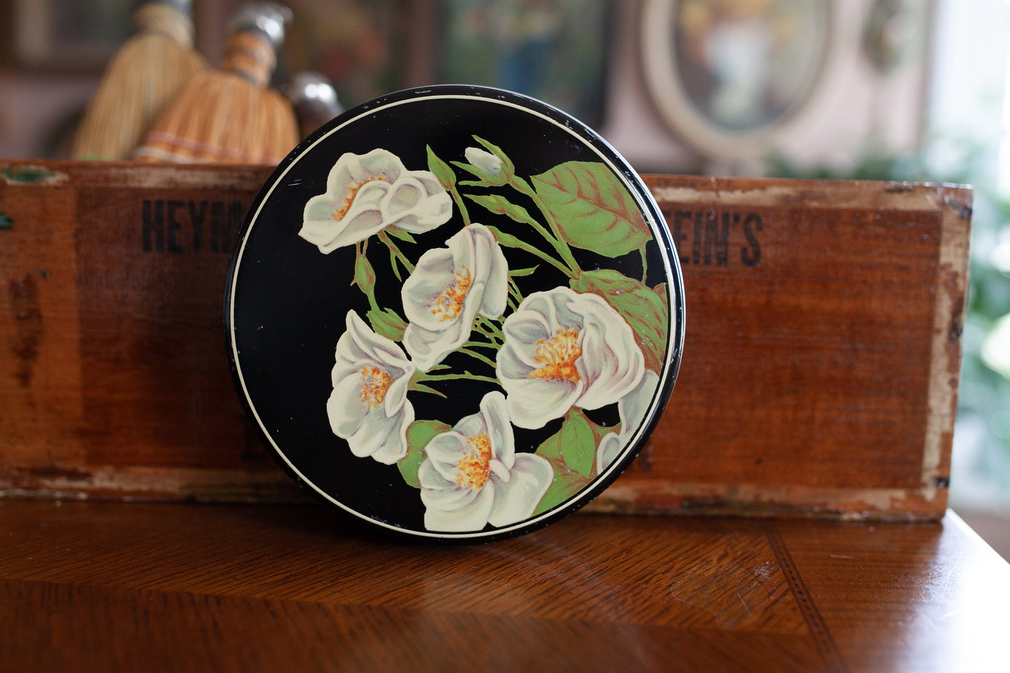 Vintage Floral Tin - Flower Tin