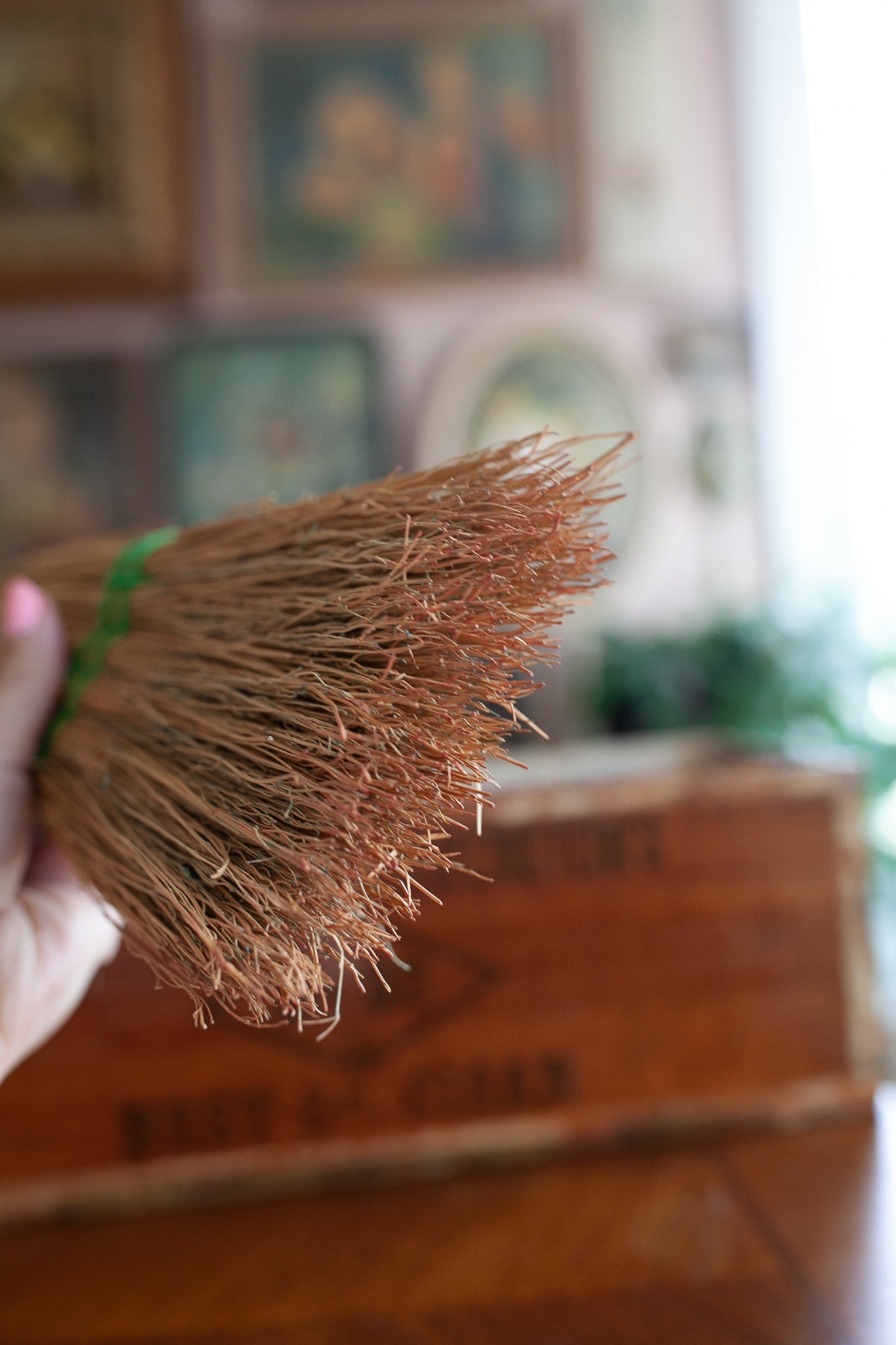 Vintage Whisk Broom -  Small Broom - Decorative broom