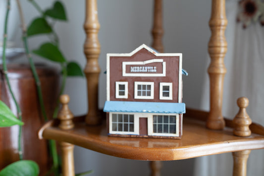 Vintage House - Wooden handmade House -Mercantile