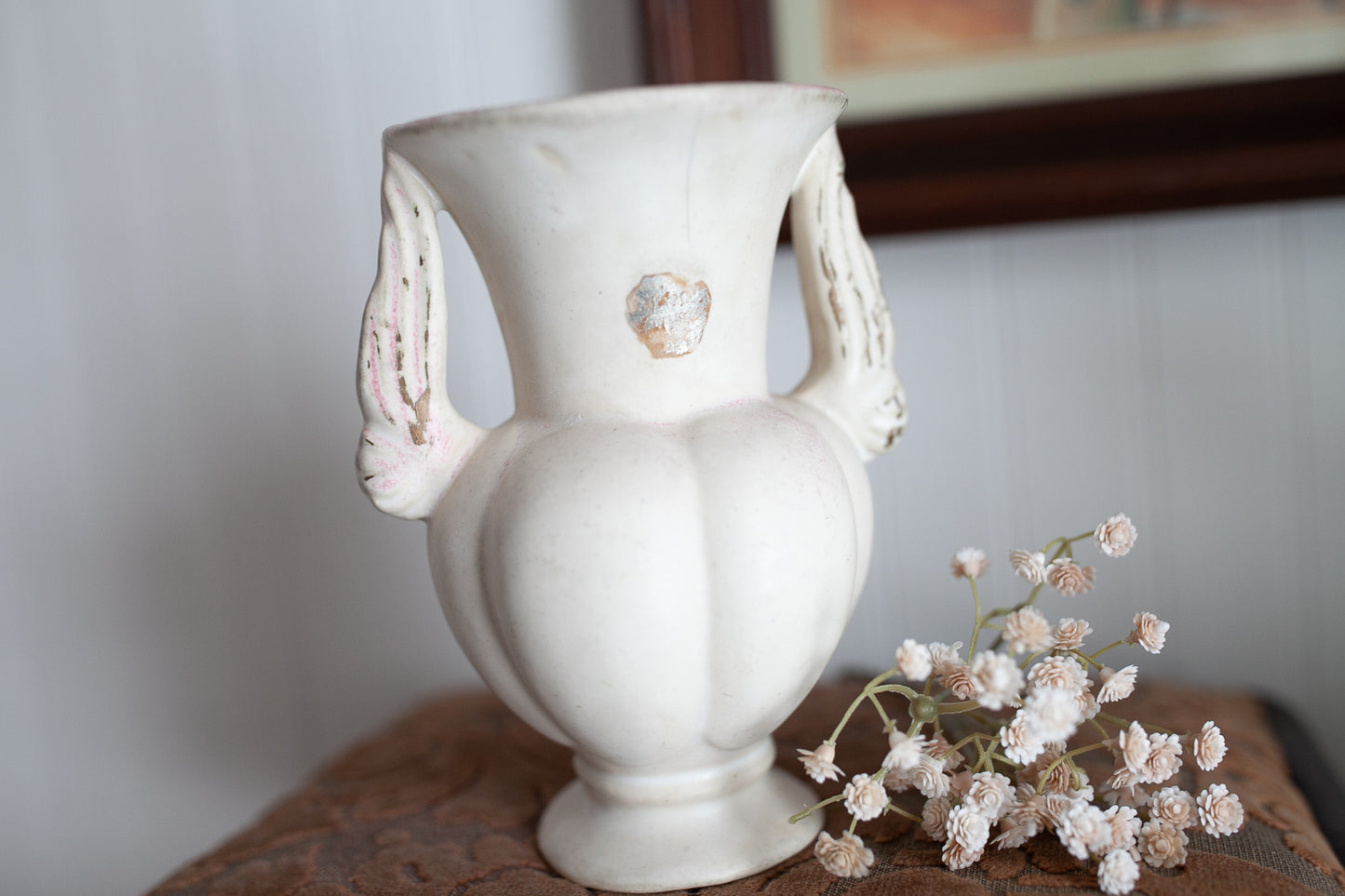 Vintage Pottery - Pink Pottery- Niloak Pottery Winged Victory Vase