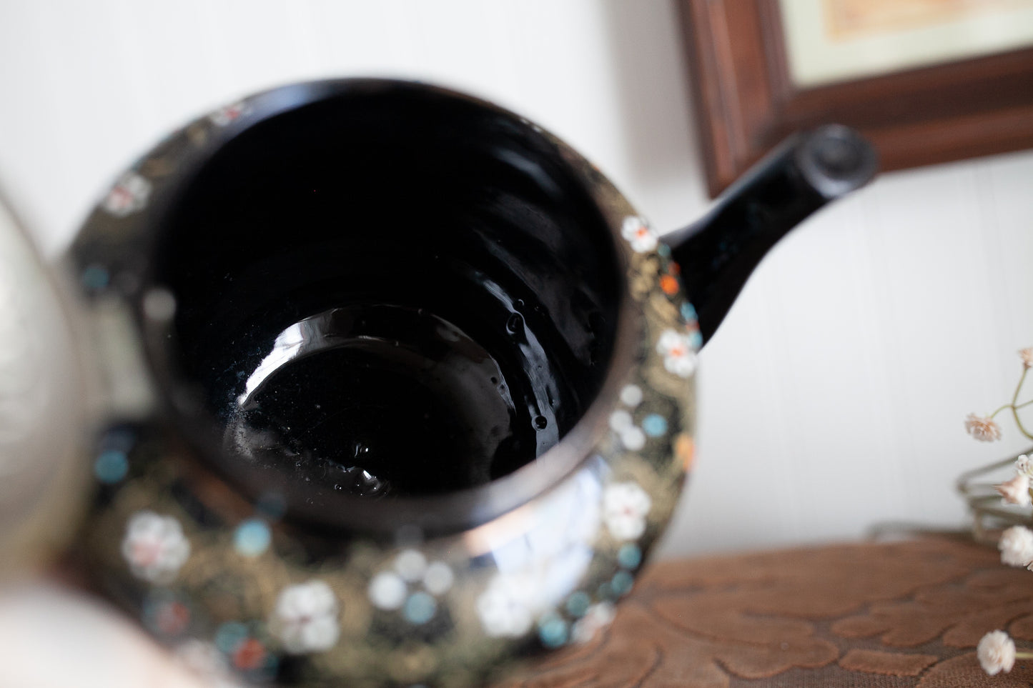 Antique Teapot- Manning Bowman Teapot -England-Burslem England Alexandra Pottery Teapot No 37 Handpainted 1895
