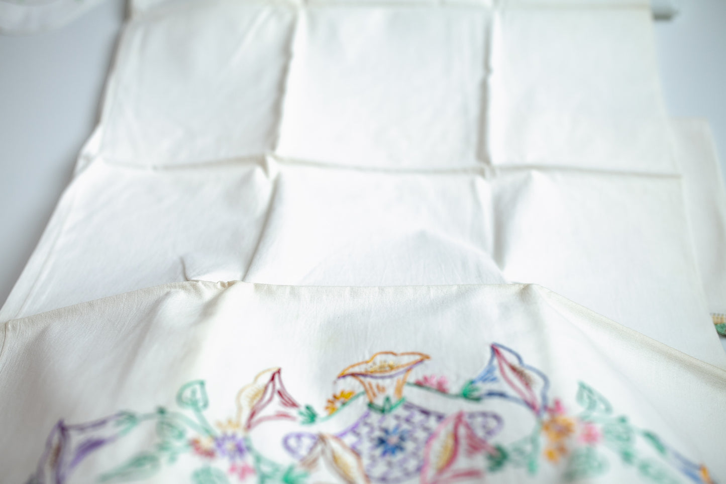 Vintage Embroidered Pillow Cases - Vintage Pillow Case