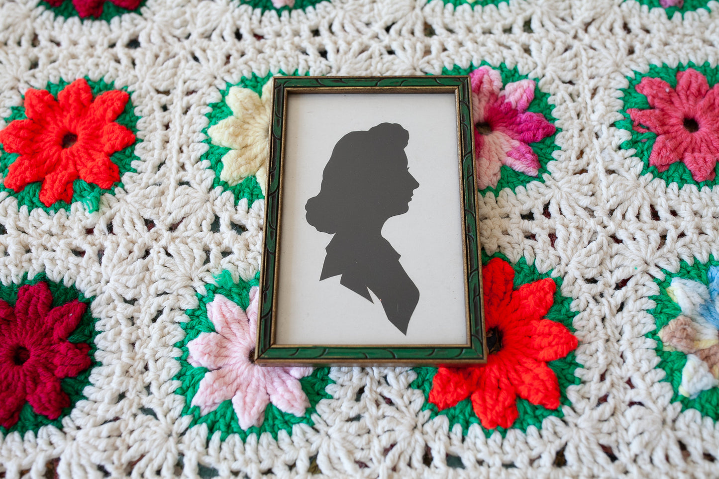 Vintage Silhouette Framed- Framed Woman Silhouette