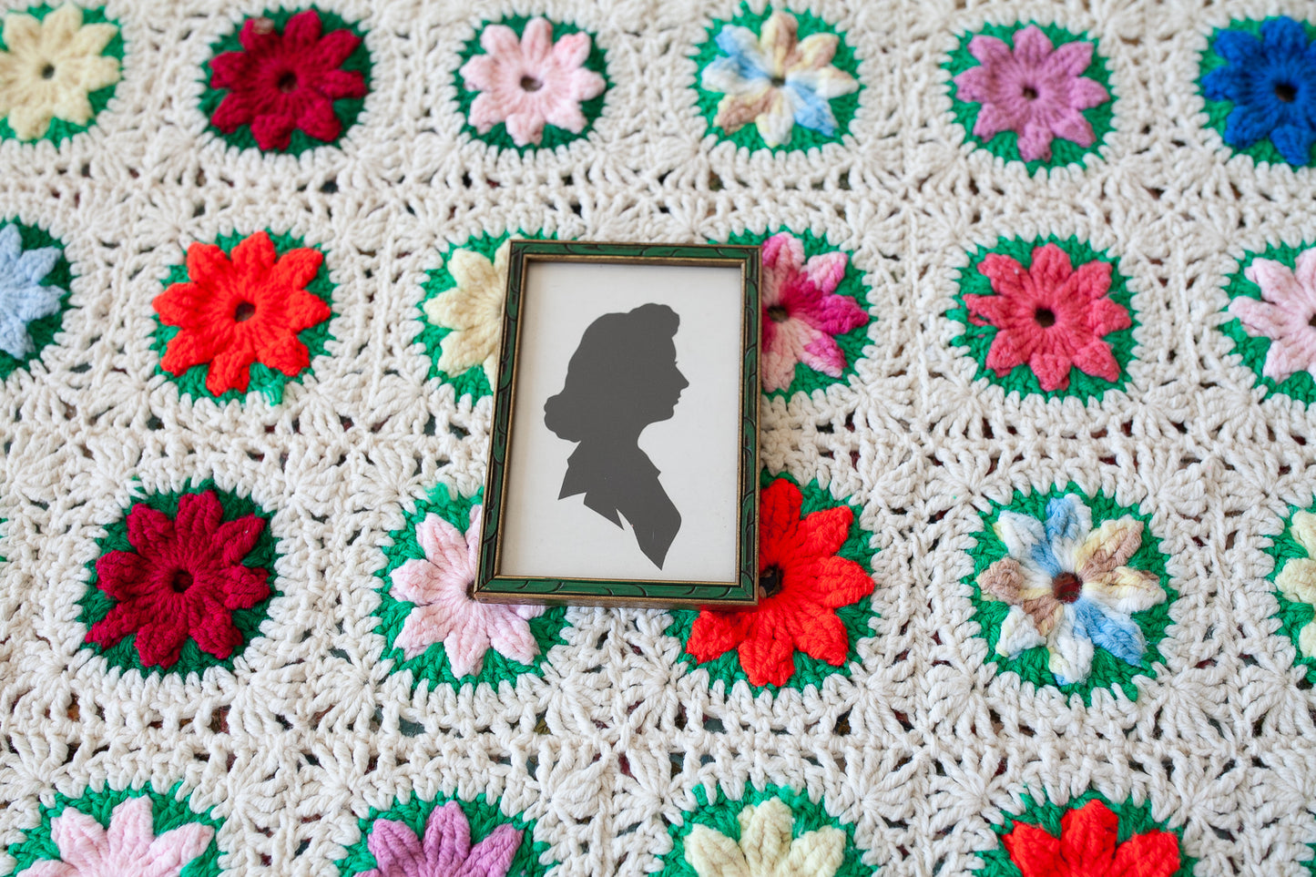 Vintage Silhouette Framed- Framed Woman Silhouette