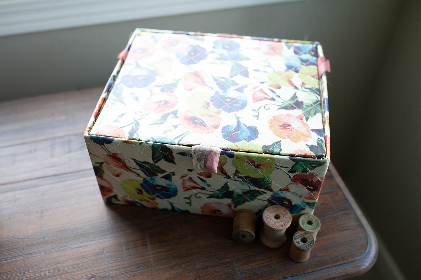 Vintage Floral Box - Floral Sewing Box