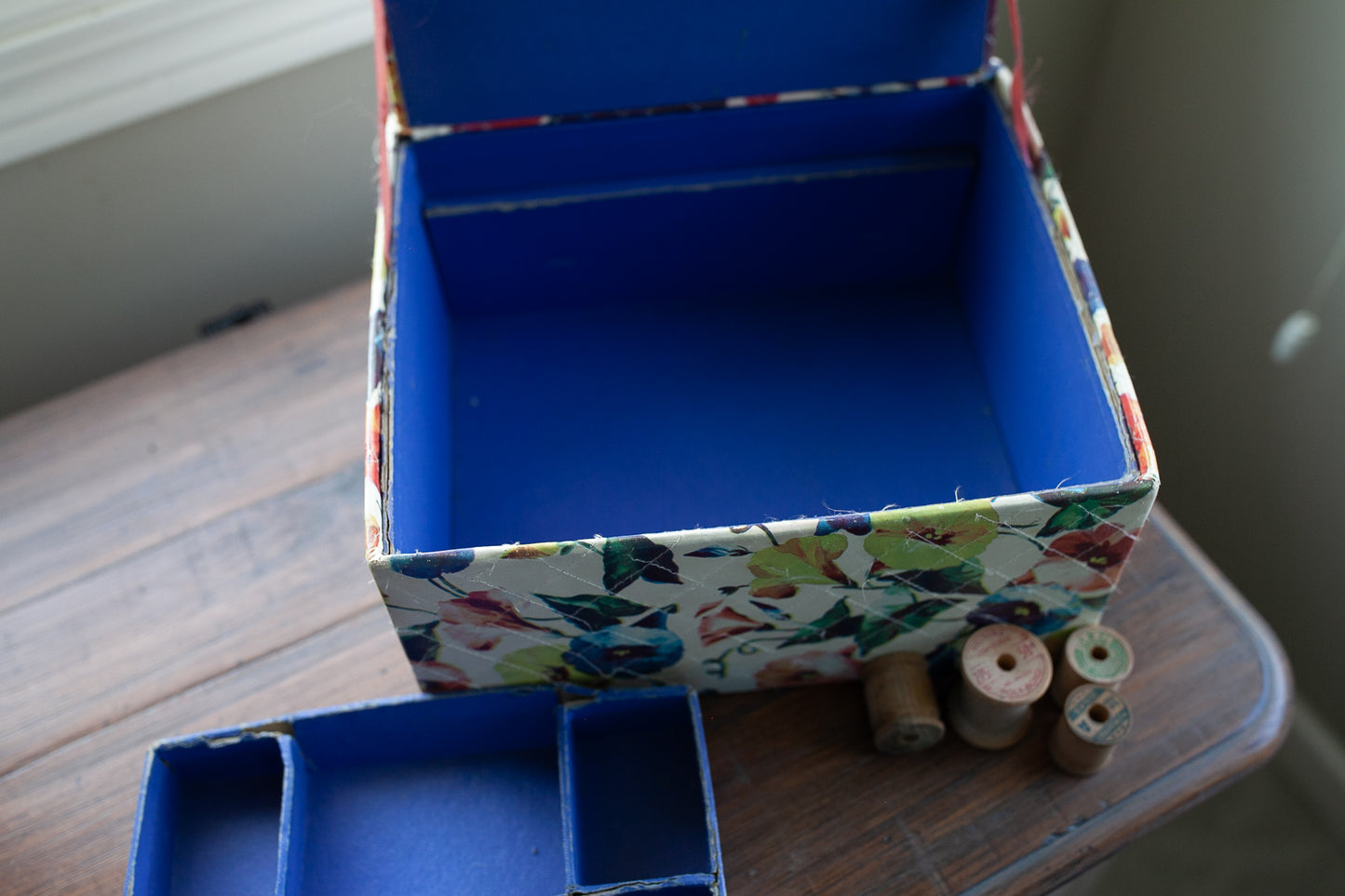 Vintage Floral Box - Floral Sewing Box