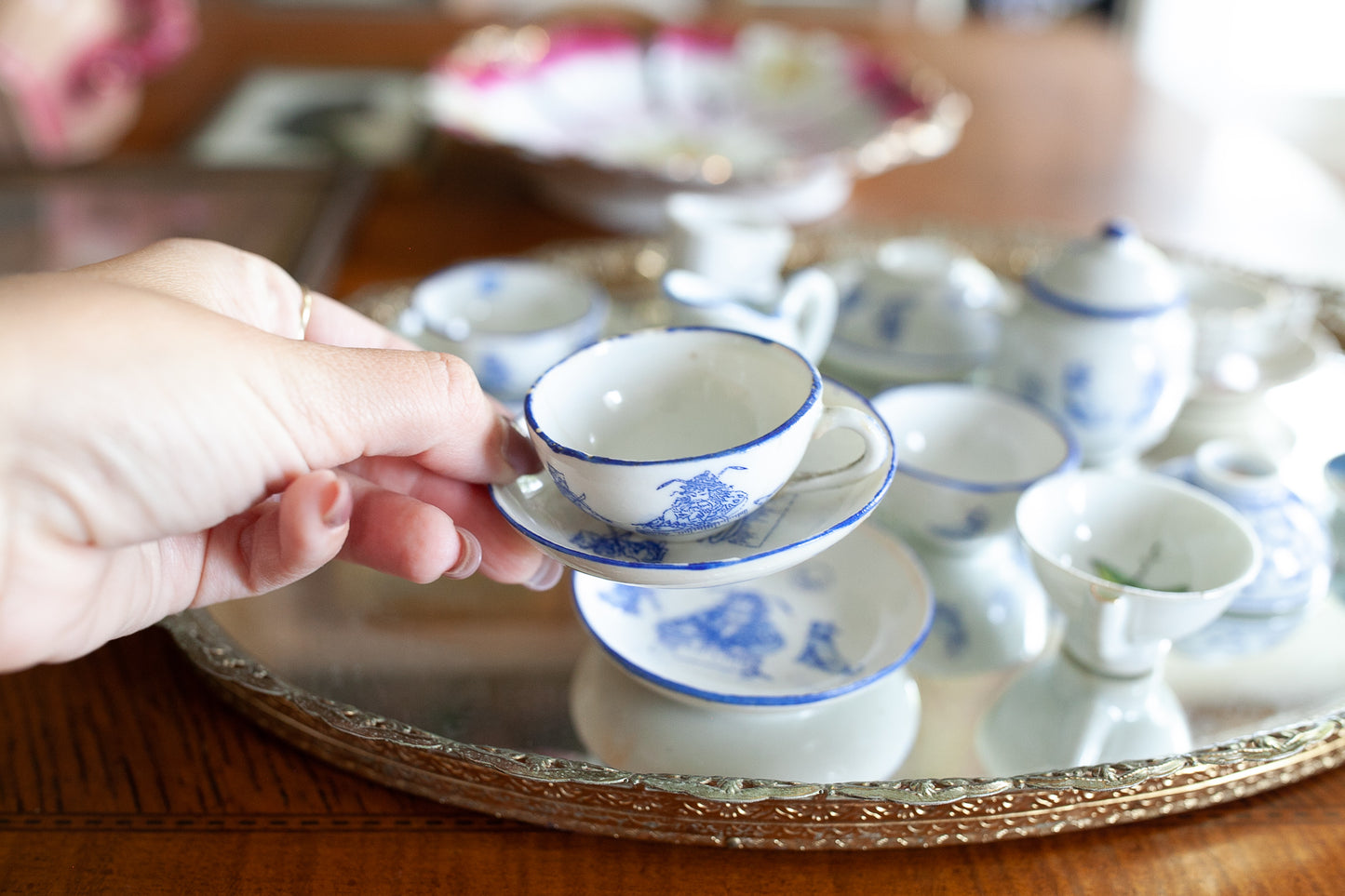 Vintage Tea Set- Toy Tea Set -Porcelain tea set - vintage china