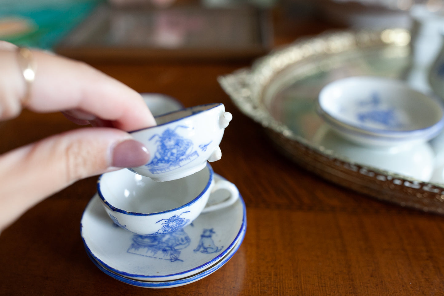 Vintage Tea Set- Toy Tea Set -Porcelain tea set - vintage china