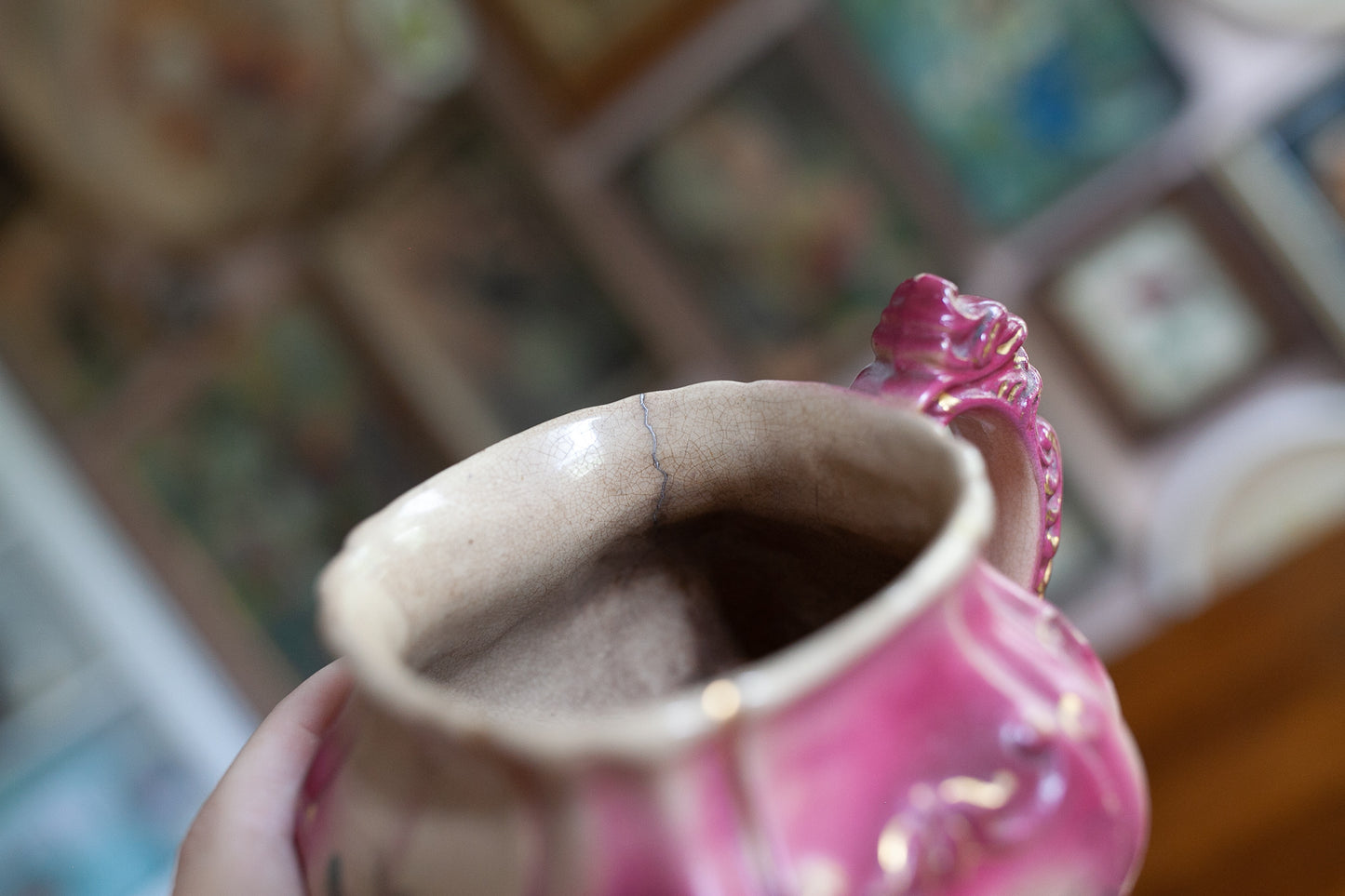 Vintage Vase- Floral -Small Pitcher