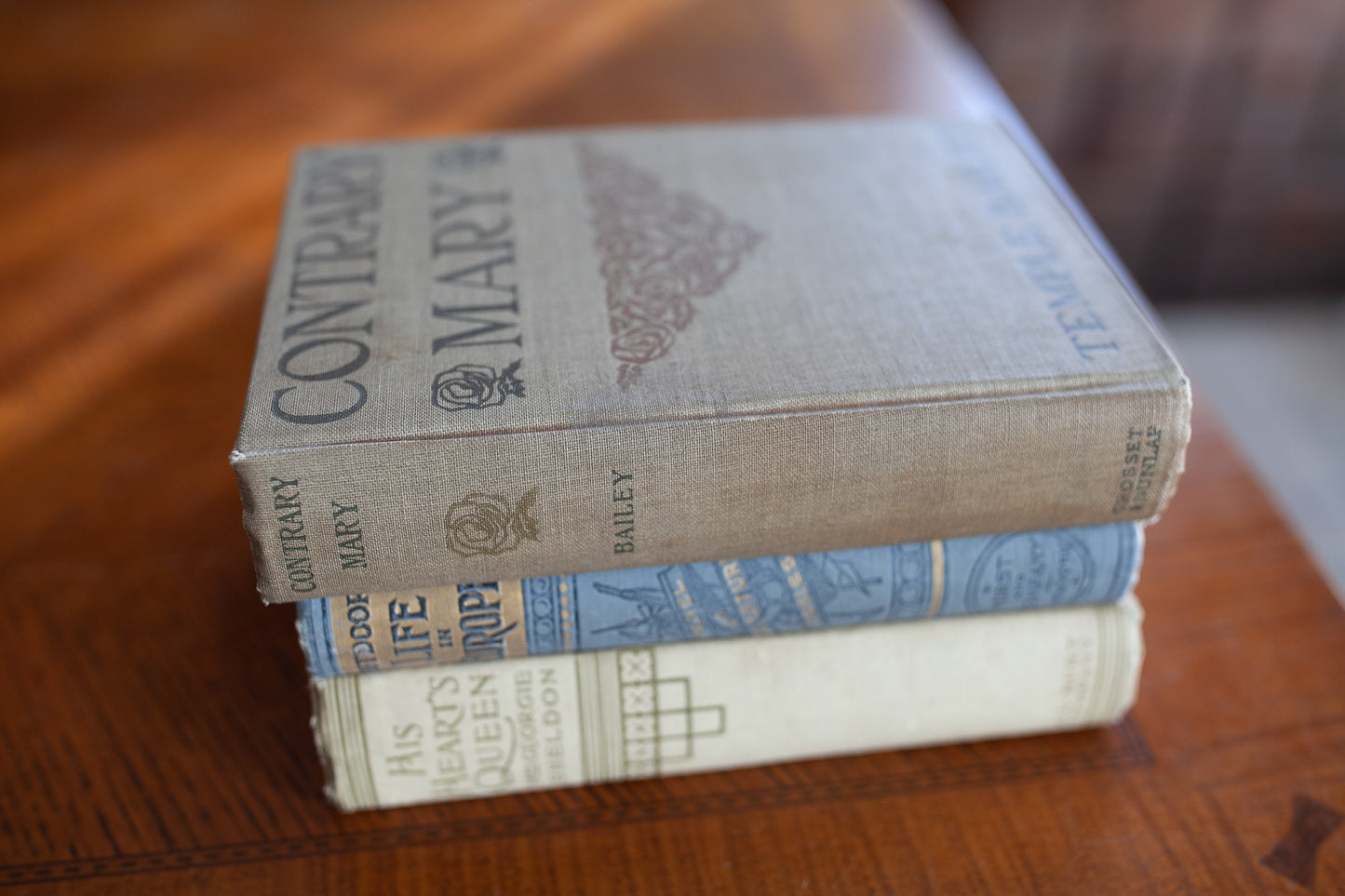 Antique Stack of books - 3 Books -Antique Book
