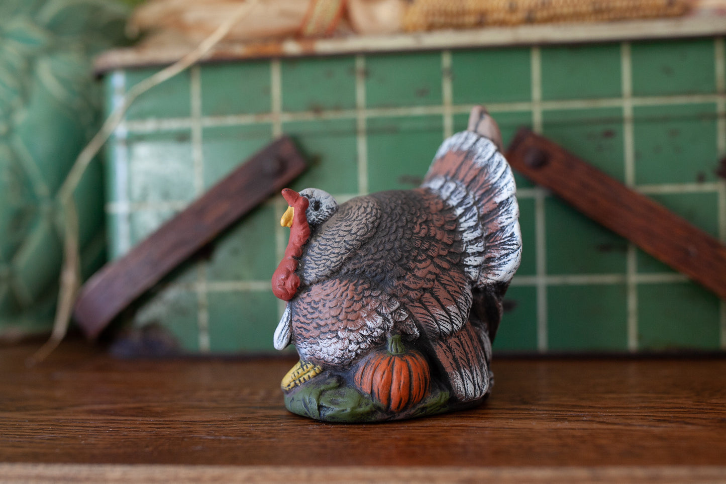 Vintage Turkey- Turkey Figurine- Thanksgiving