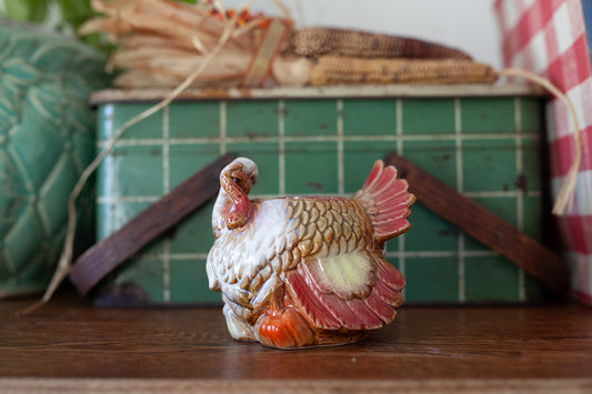 Vintage Turkey- Turkey Candle Holder- Thanksgiving