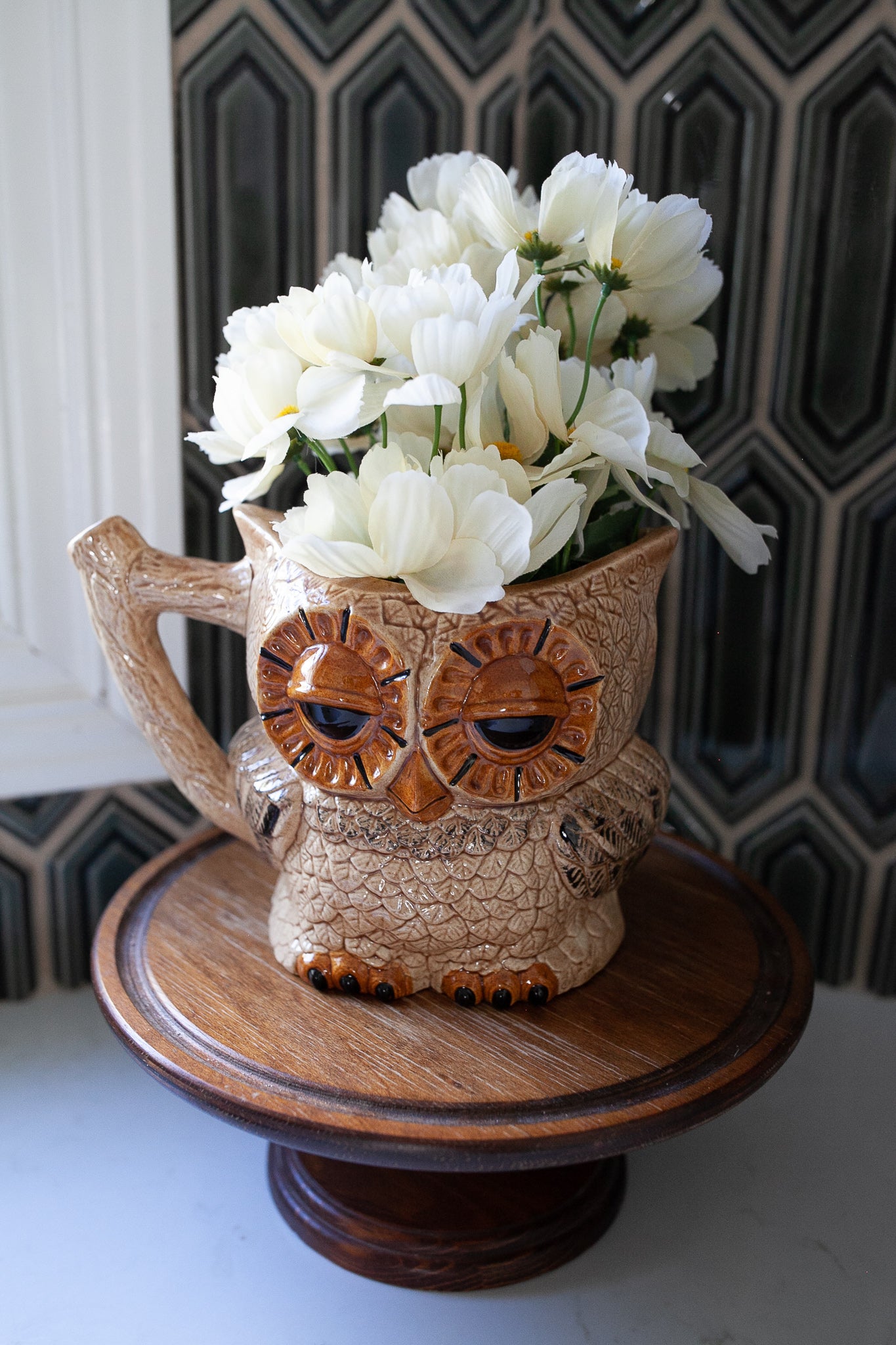 Vintage Owl- Owl Pitcher - Owl Vase- MCM Decor