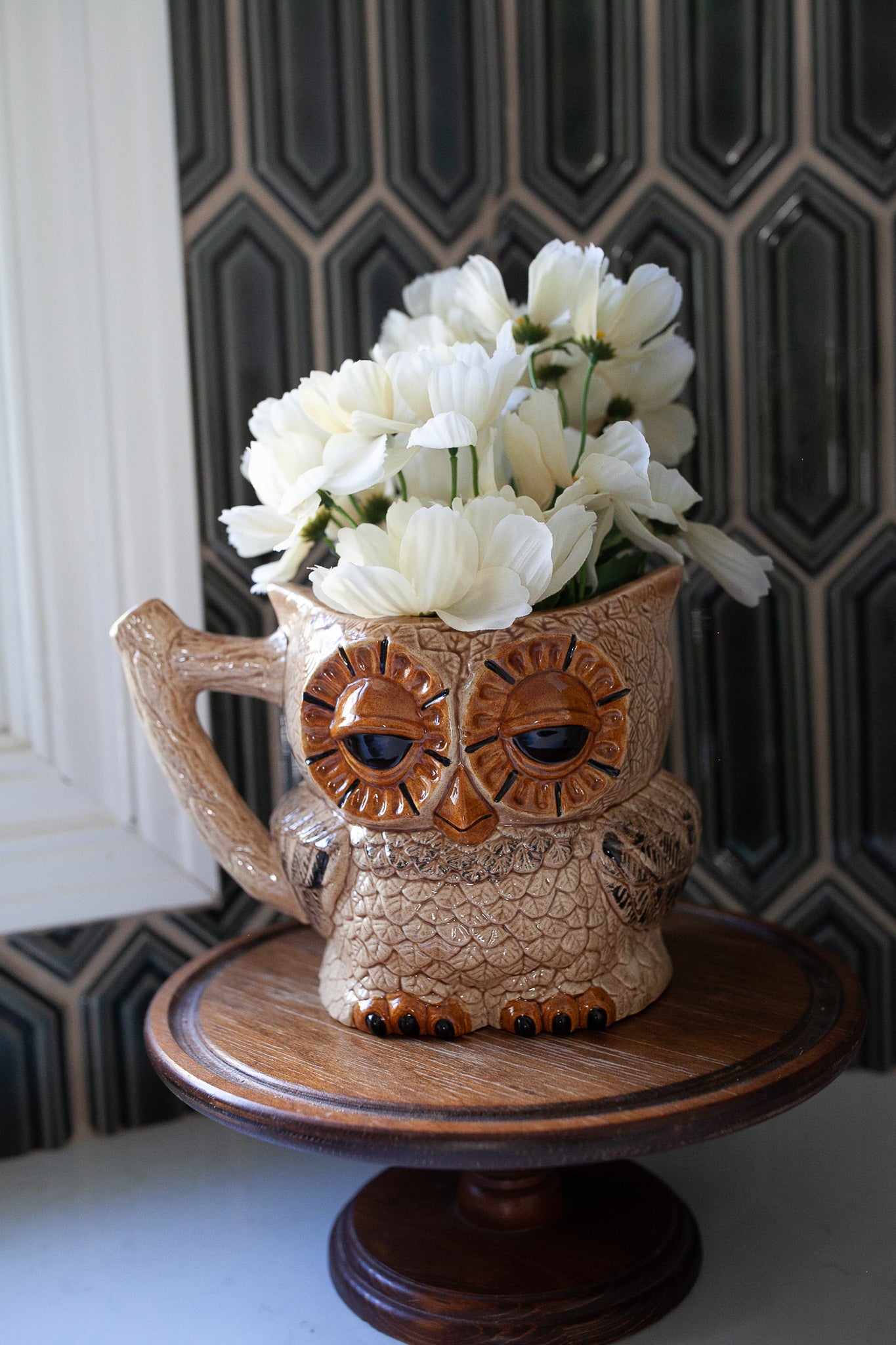 Vintage Owl- Owl Pitcher - Owl Vase- MCM Decor