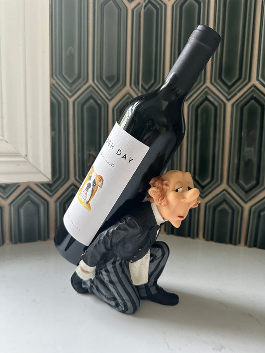 Vintage Kitsch Wine Holder- James the Butler