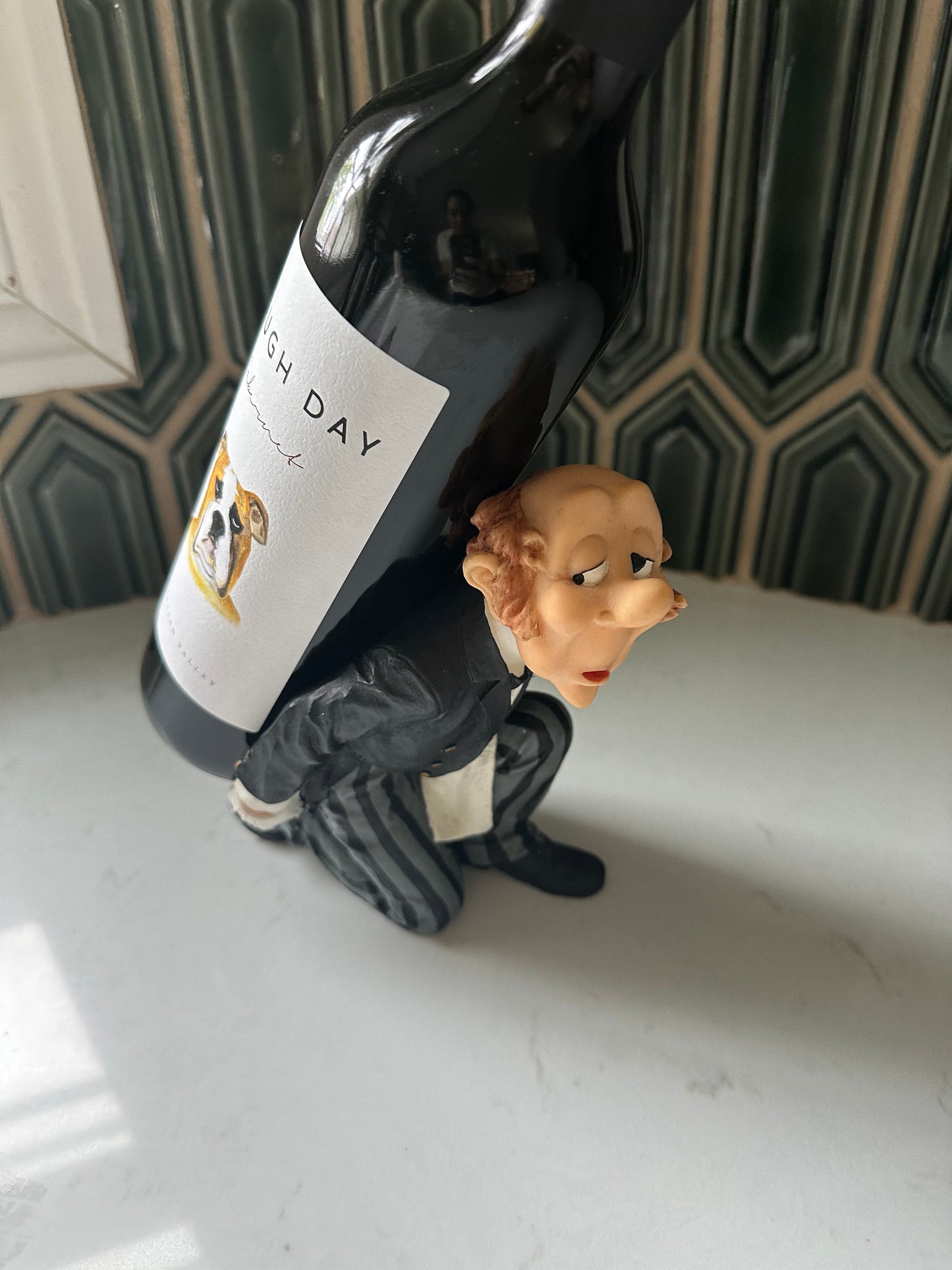 Vintage Kitsch Wine Holder- James the Butler