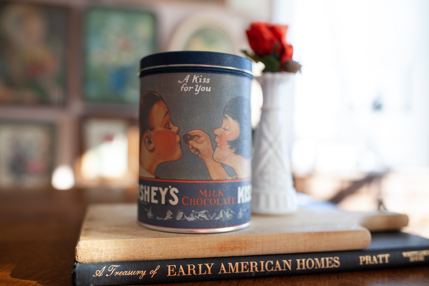 Vintage Tin- Hershey's Milk Chocolate Tin - Chocolate Tin - A Kiss for you