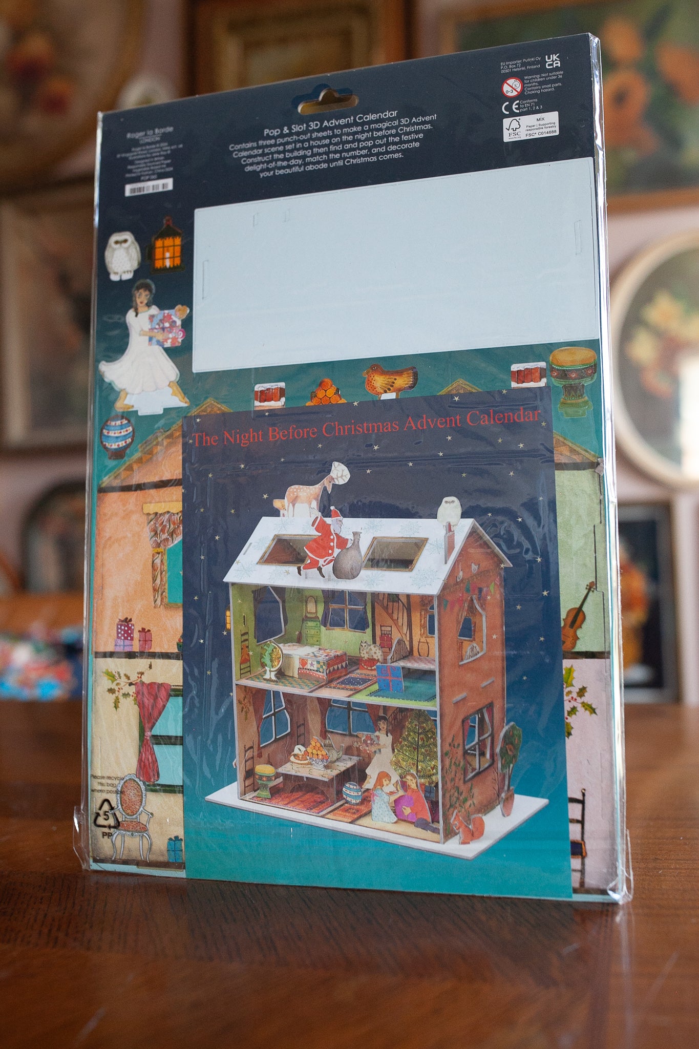 Christmas Pop & Slot Advent Calendar - Doll House Advent Calendar- Night Before Christmas 3D Advent Calendar