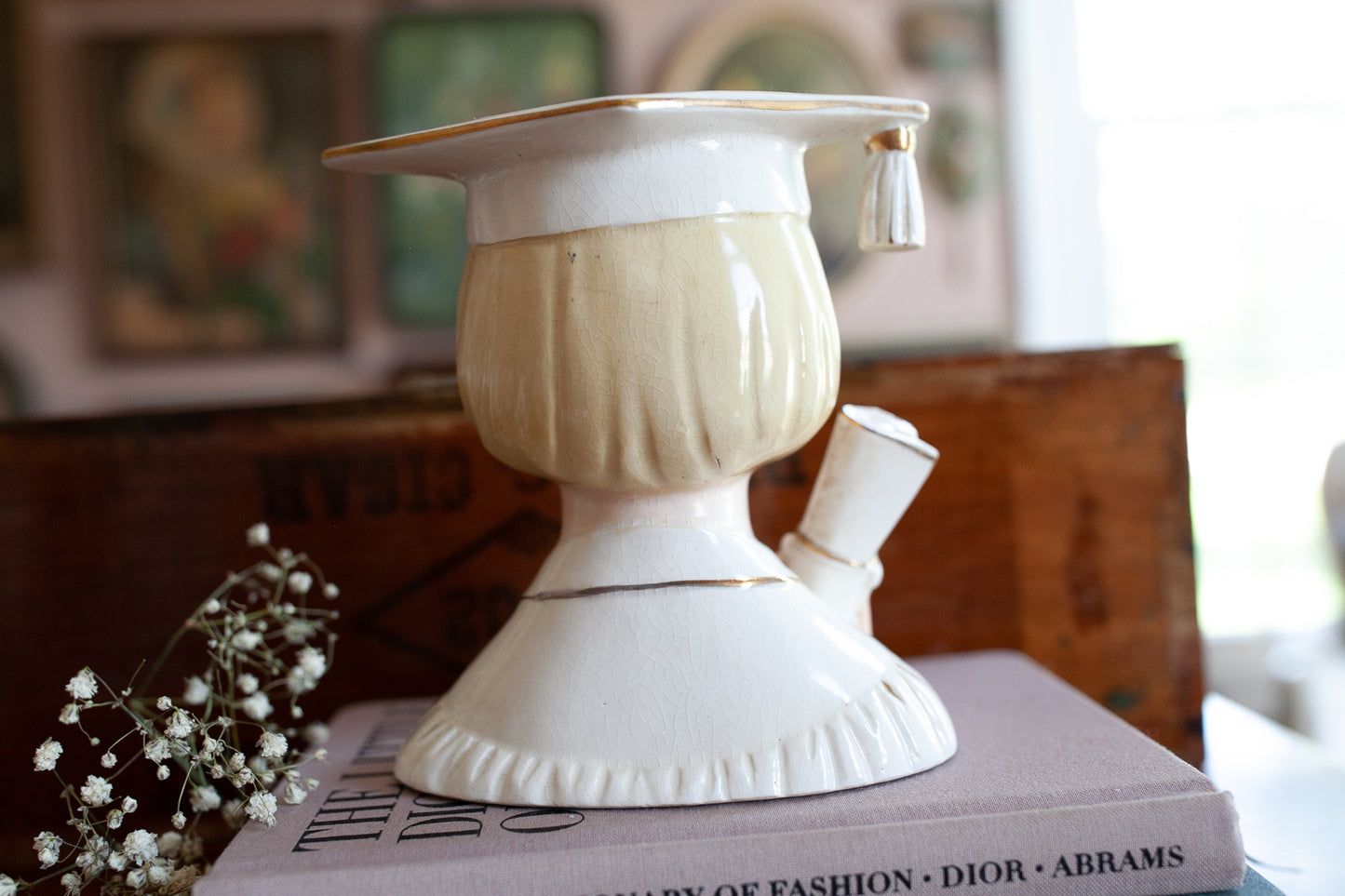 Vintage Head Vase - Lady Head Vase- graduate
