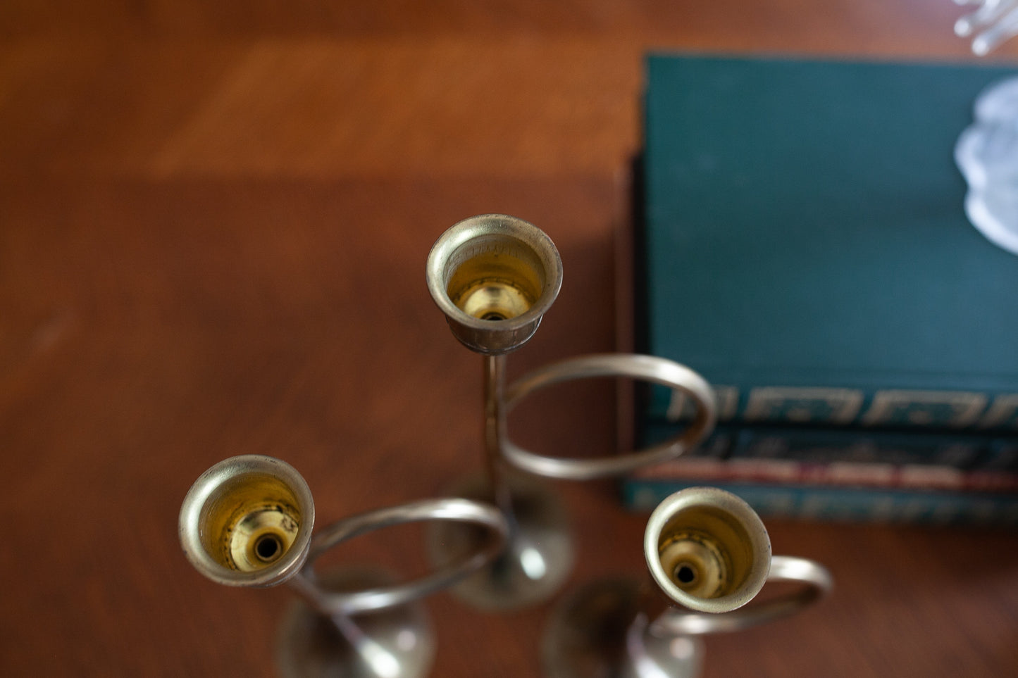 Vintage Candle Holders- Brass Candlesticks- Brass Christmas Candlesticks -Trumpet brass candlesticks