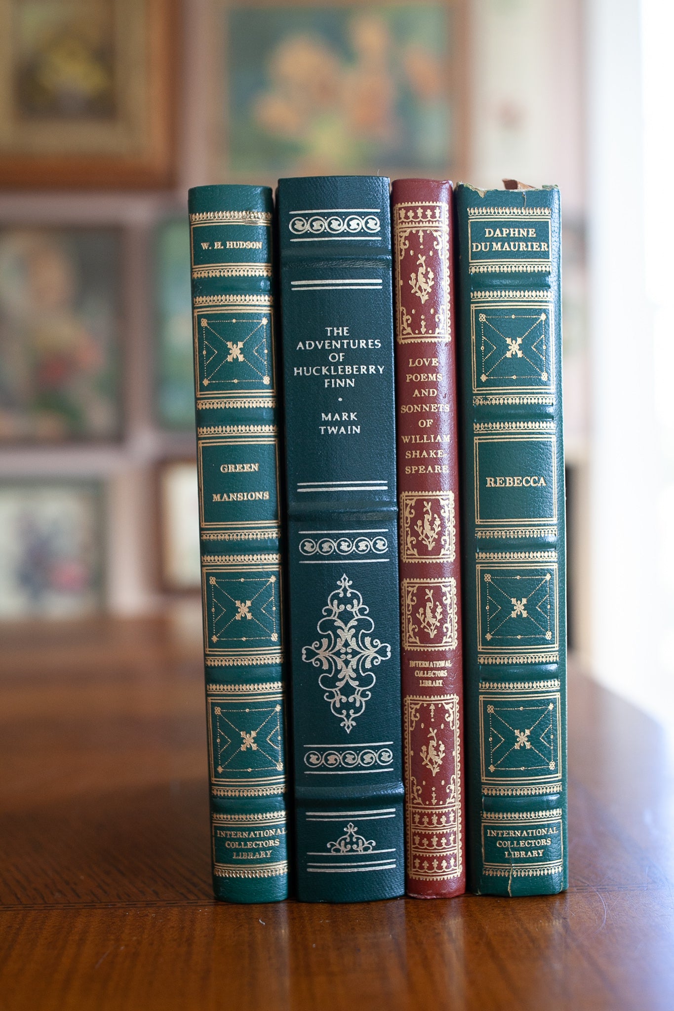 Set of 4 Books- Red and Green Books- Vintage Books