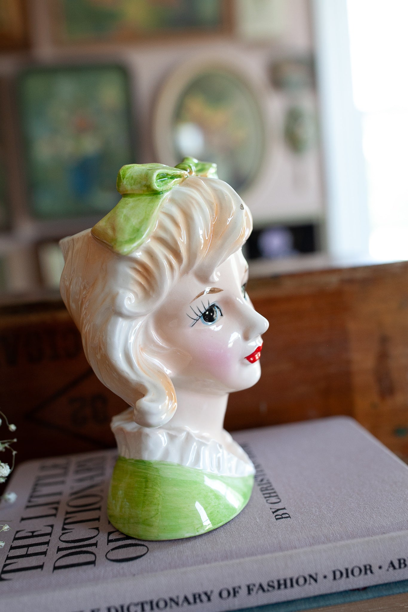 Vintage Lady Head Vase - Caffco