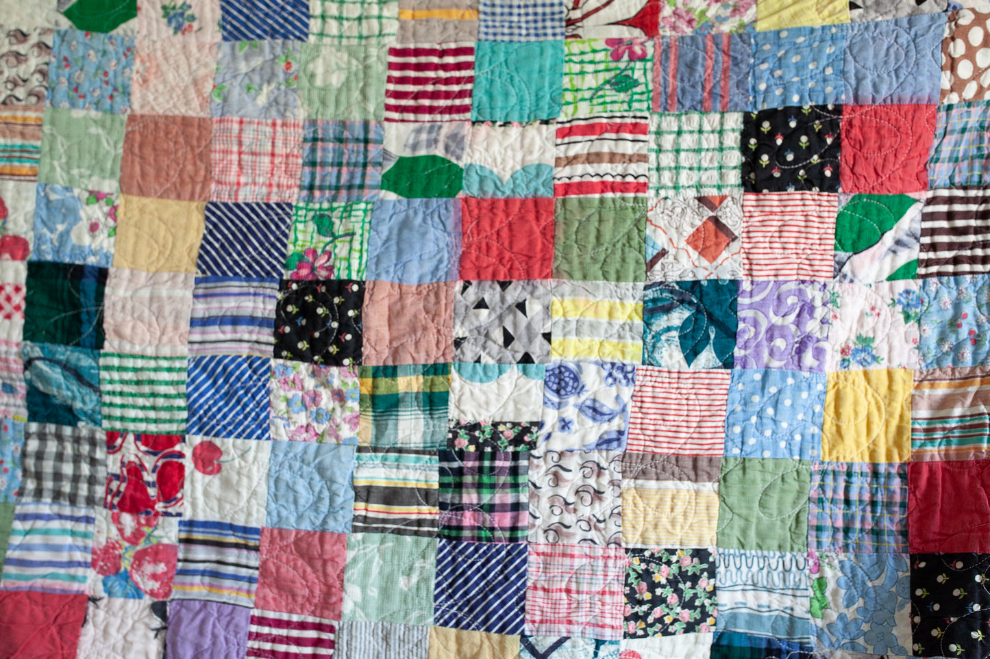 Vintage Quilt - Patchwork Quilt - Scrap Quilt