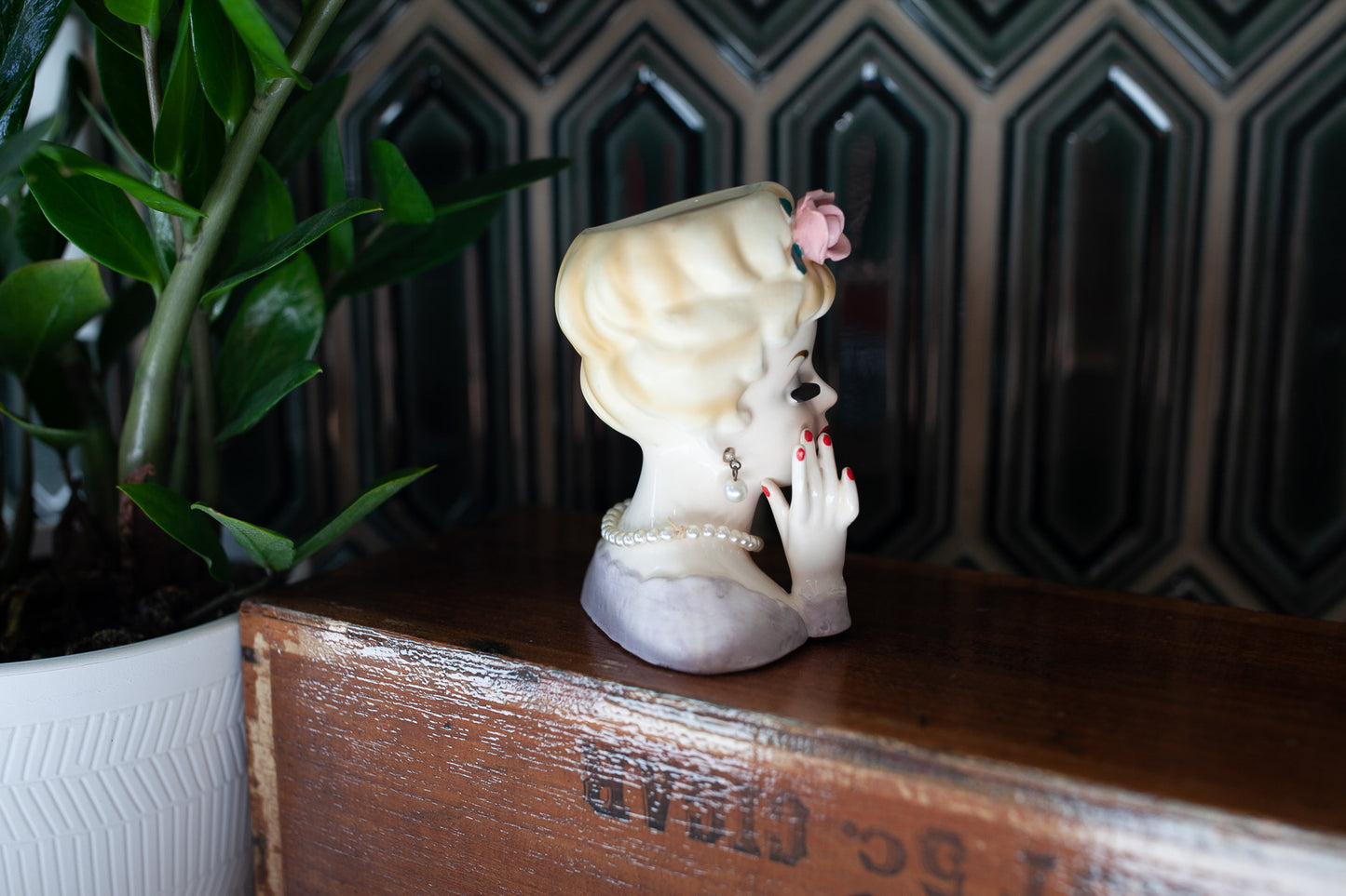 Vintage Head Vase - Lady Head Vase