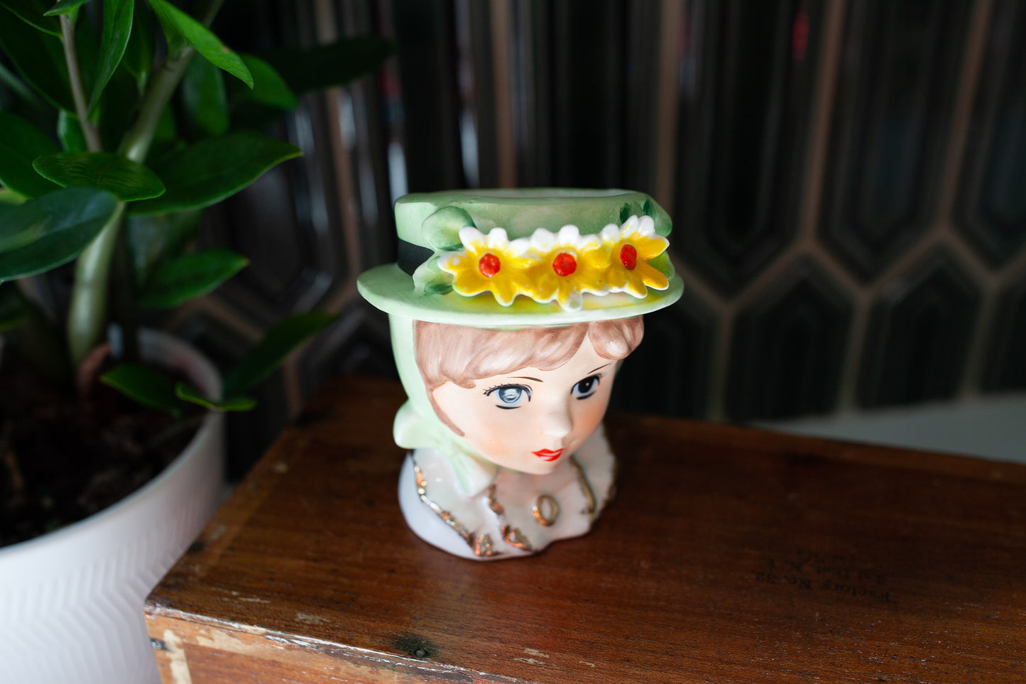 Vintage Lady Head Vase -Norcrest Head Vase