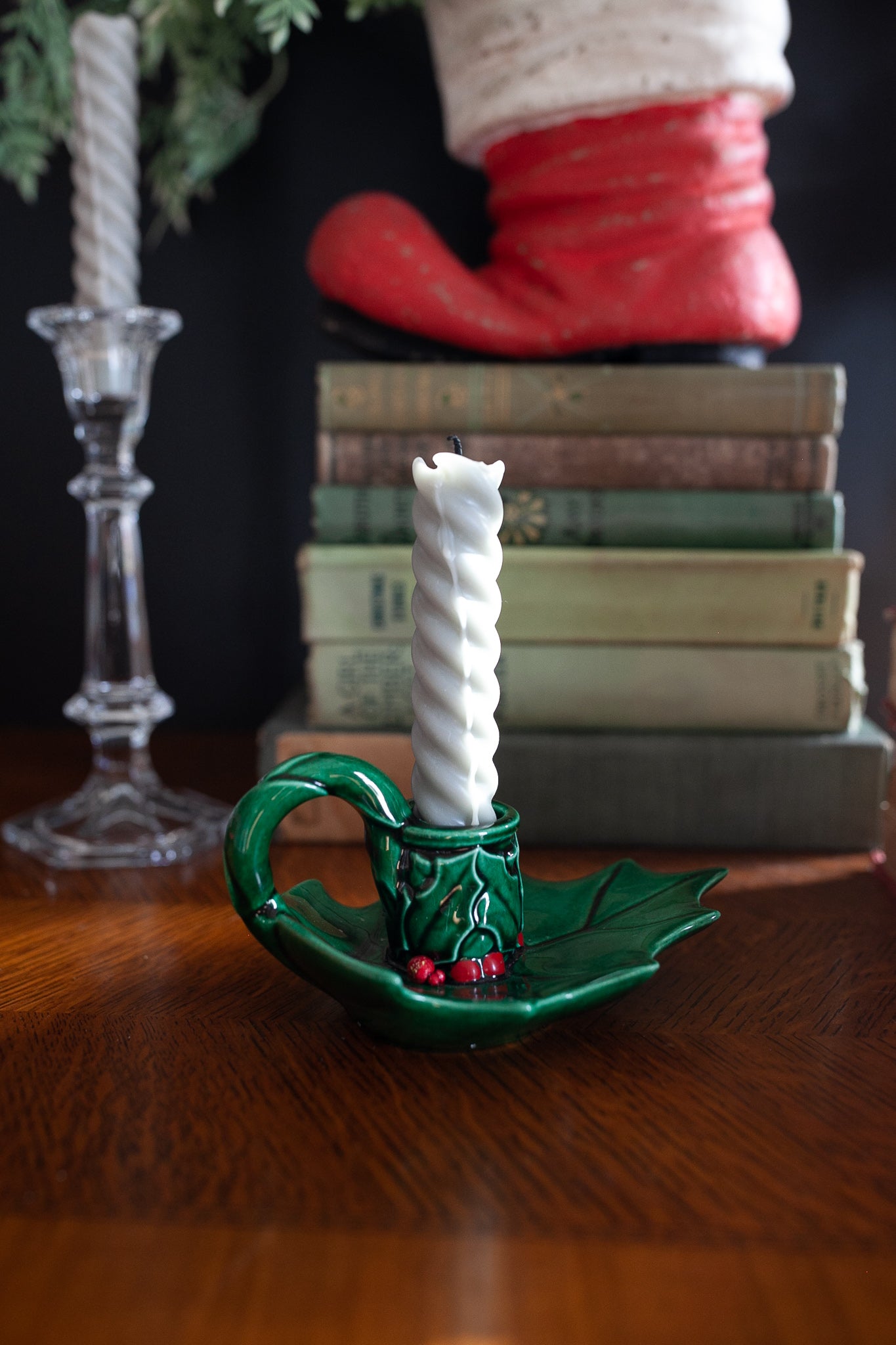 Vintage Candle Holder -Christmas Candle Holder