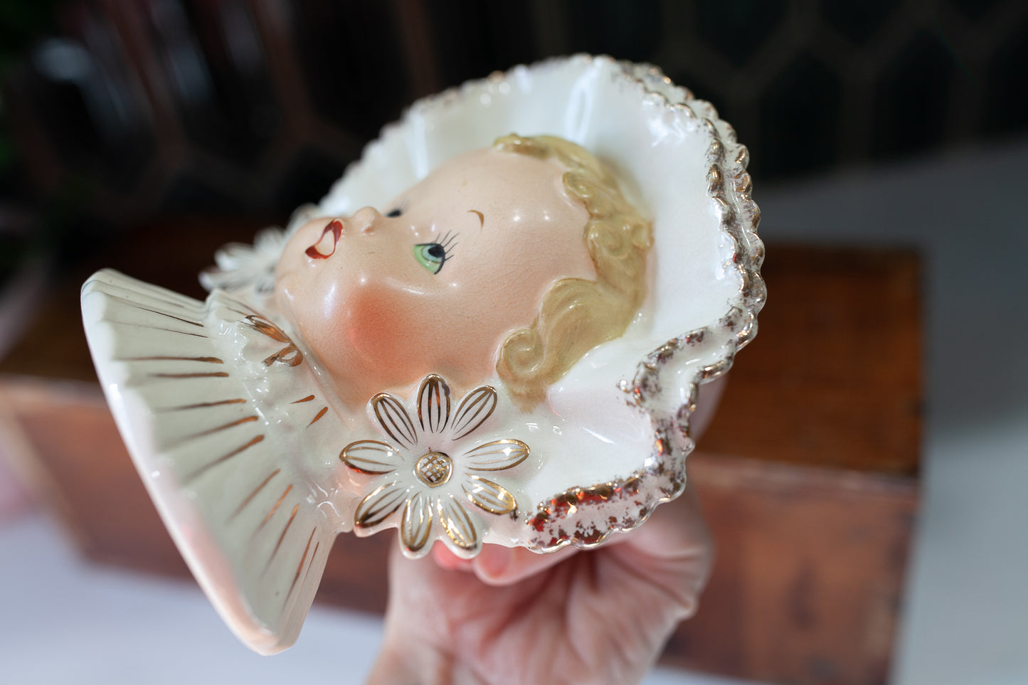 Vintage Lady Head Vase - Lady Head