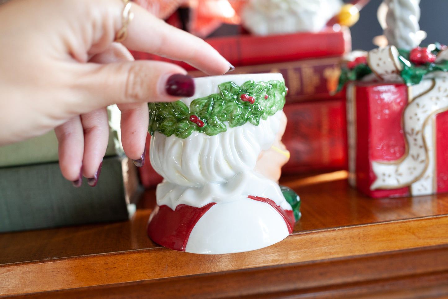 Mrs Claus Mug- Santa Mug- Vintage Christmas