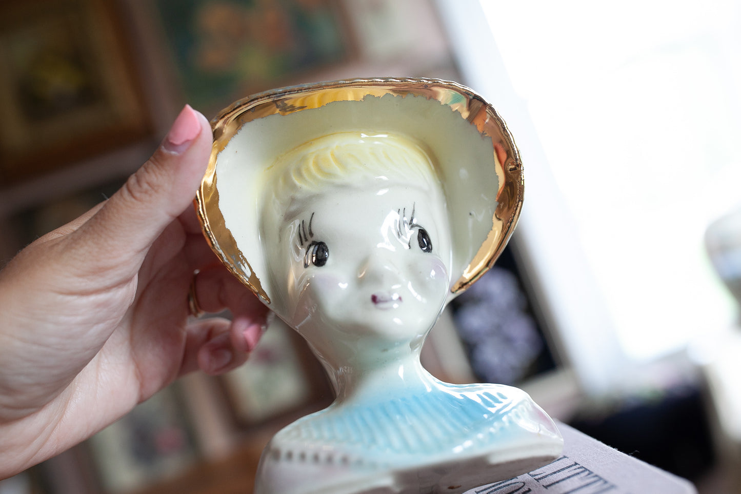 Vintage Lady Head Vase - Glamour Girl Lady