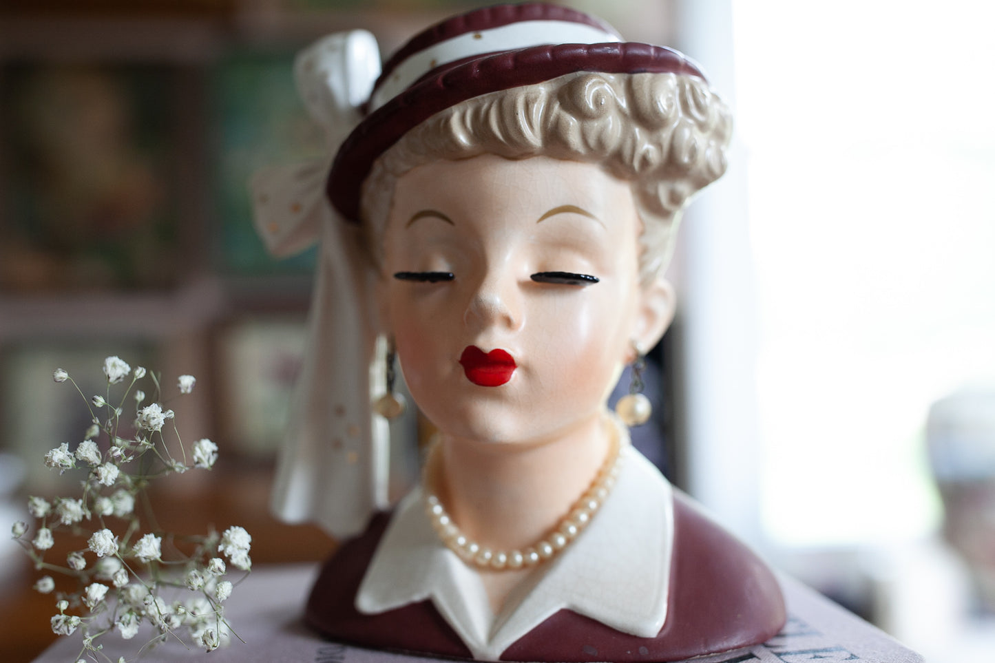 Vintage Lady Head Vase - Lucy - C2633A Napco 1956