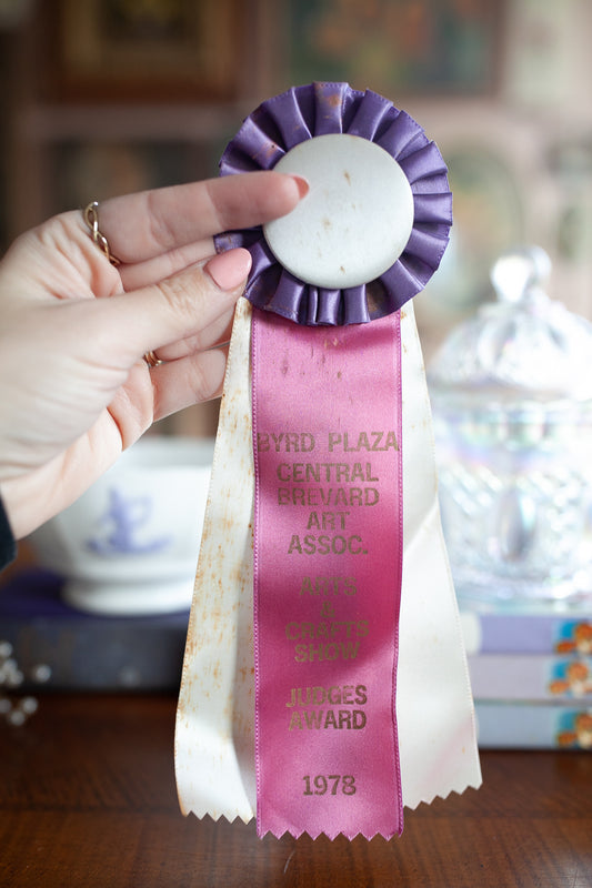 Vintage Purple Ribbon -Prize Ribbon