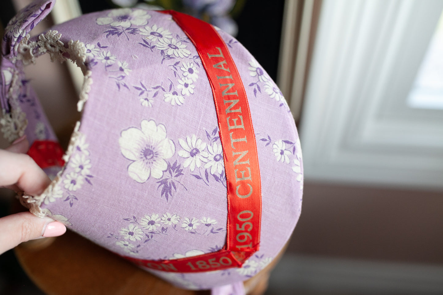 Vintage Bonnet- Purple Bonnet- Purple Hat -Centennial