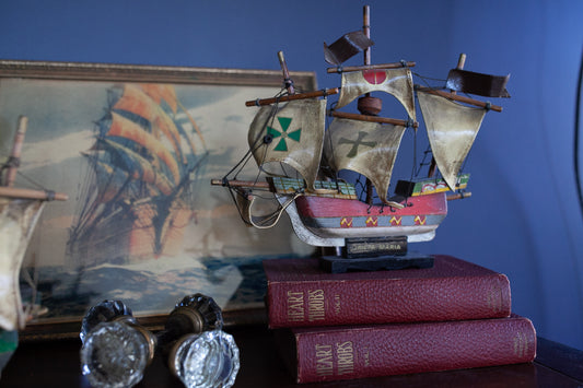 Santa Maria Ship - Wooden Ship - Vintage Nautical Ship