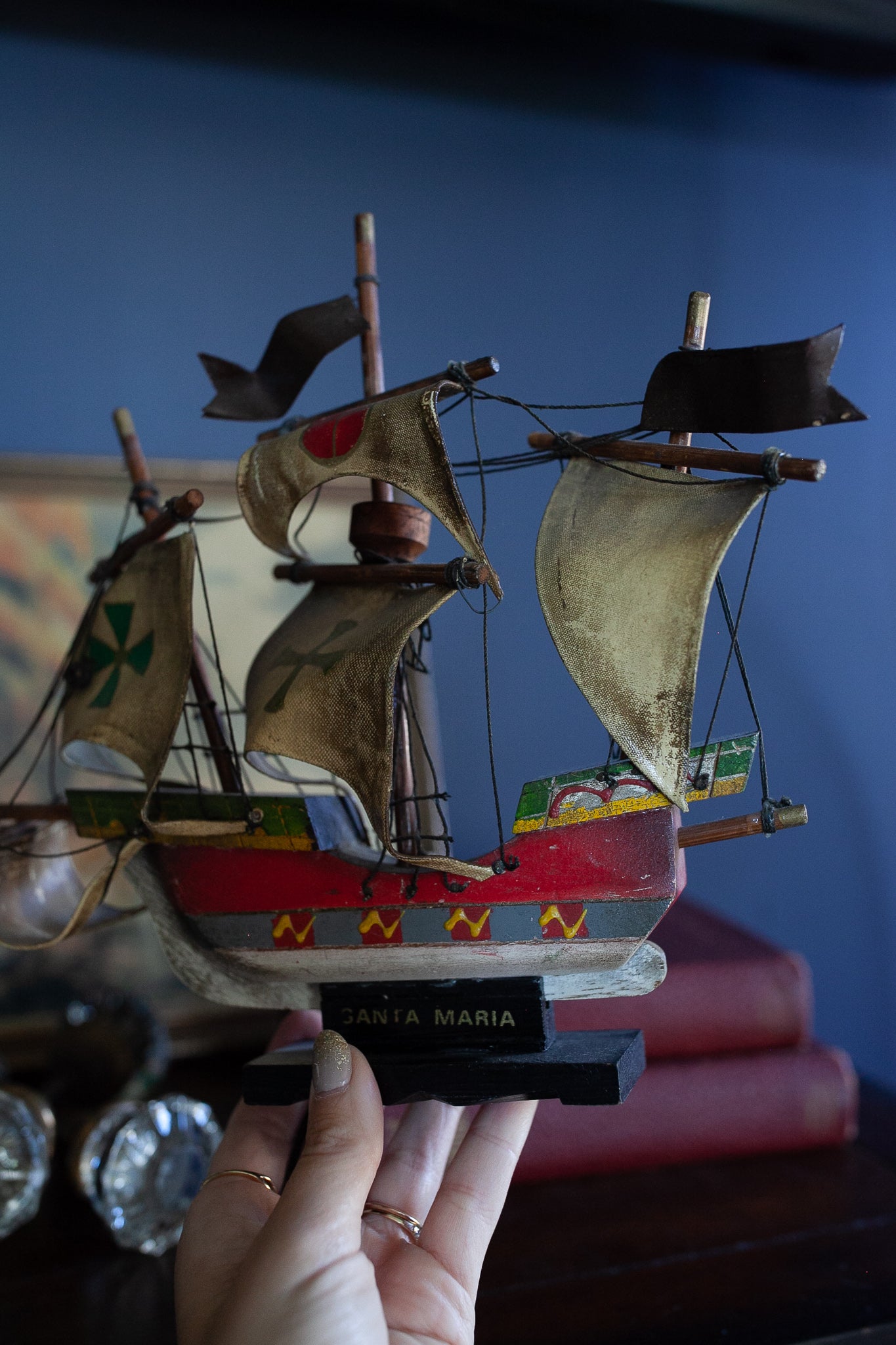 Santa Maria Ship - Wooden Ship - Vintage Nautical Ship