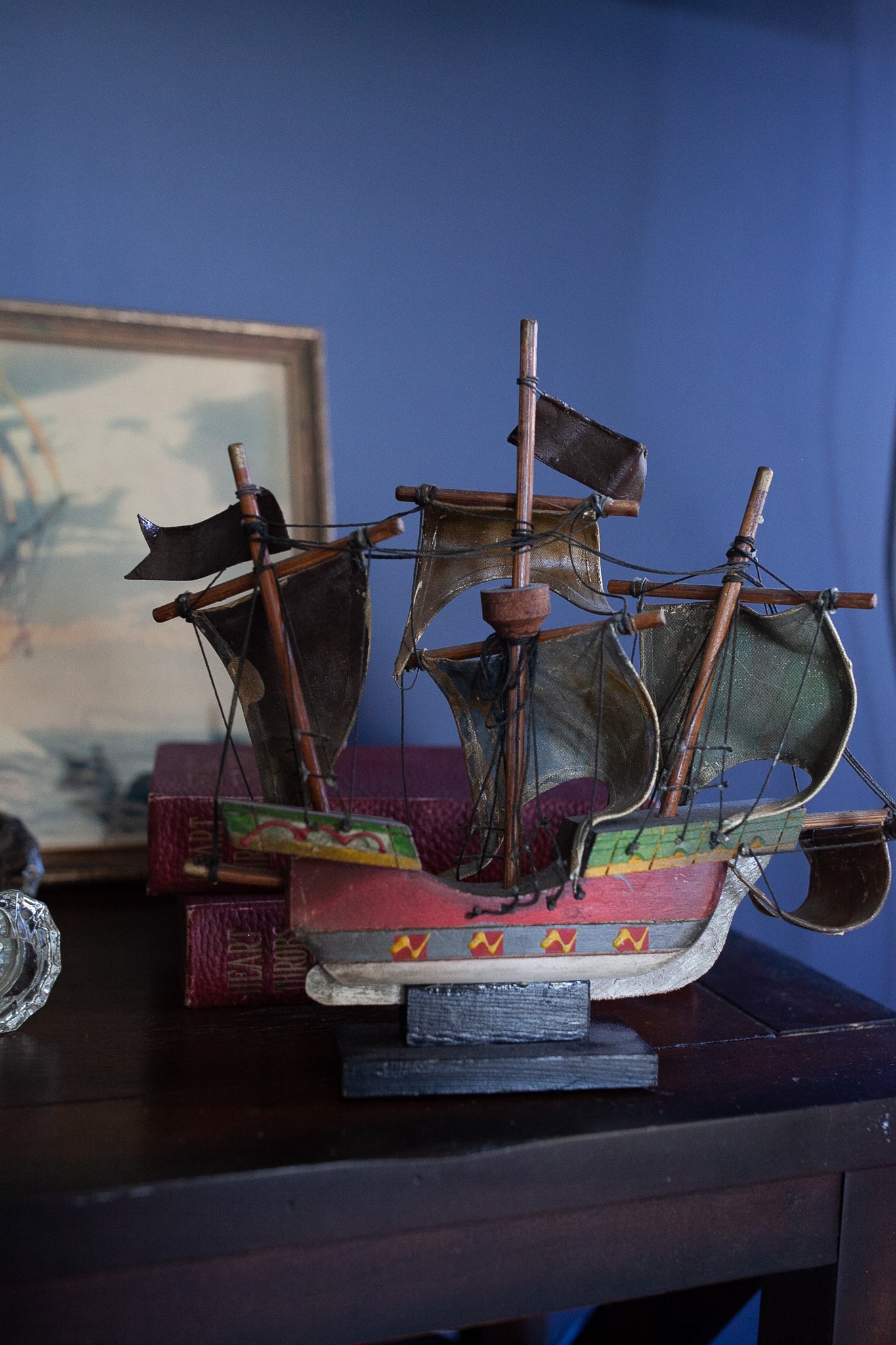 Santa Maria Ship - Wooden Ship - Vintage Nautical Ship