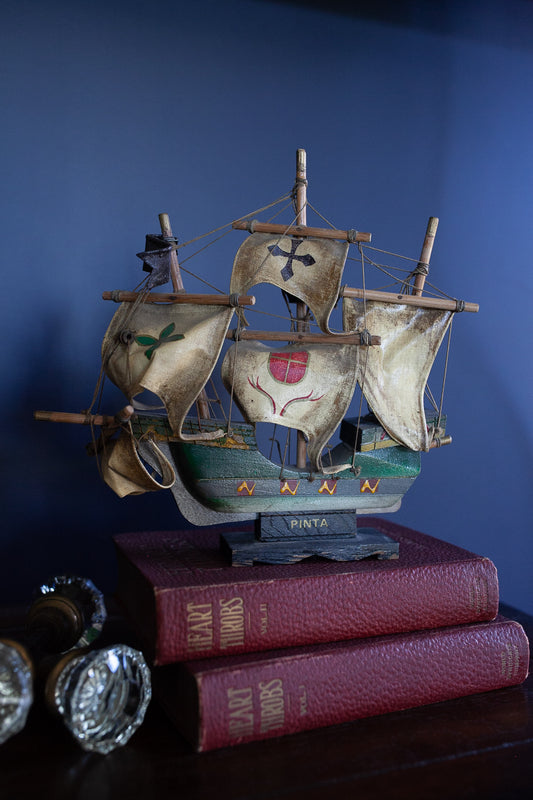 Pinta Ship - Wooden Ship - Vintage Nautical Ship