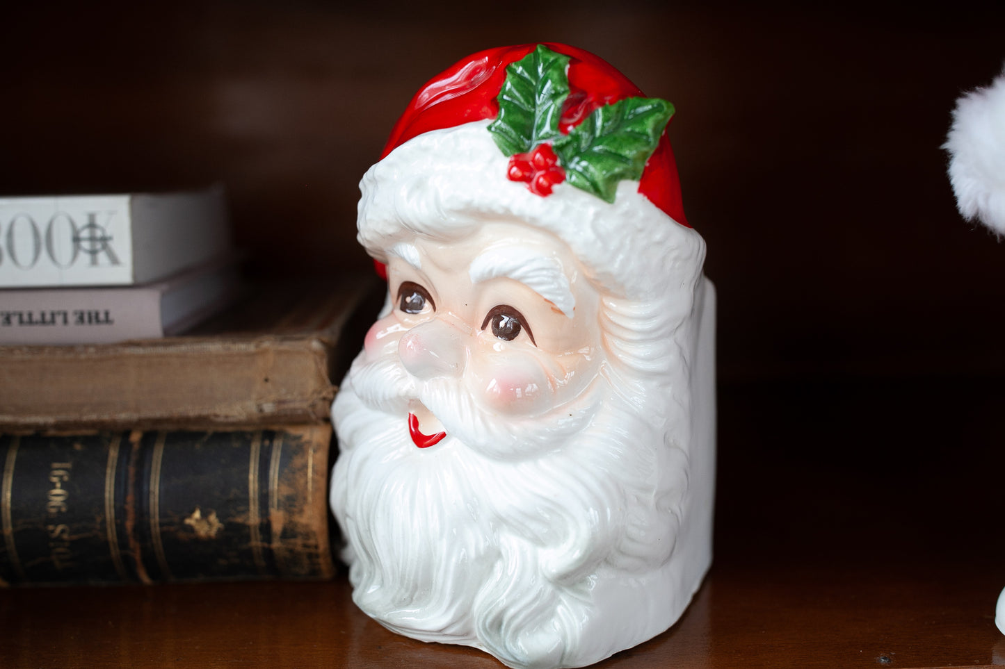 Santa Head Vase- Vintage Santa Head- Vintage Christmas