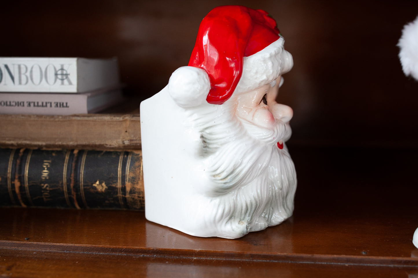 Santa Head Vase- Vintage Santa Head- Vintage Christmas