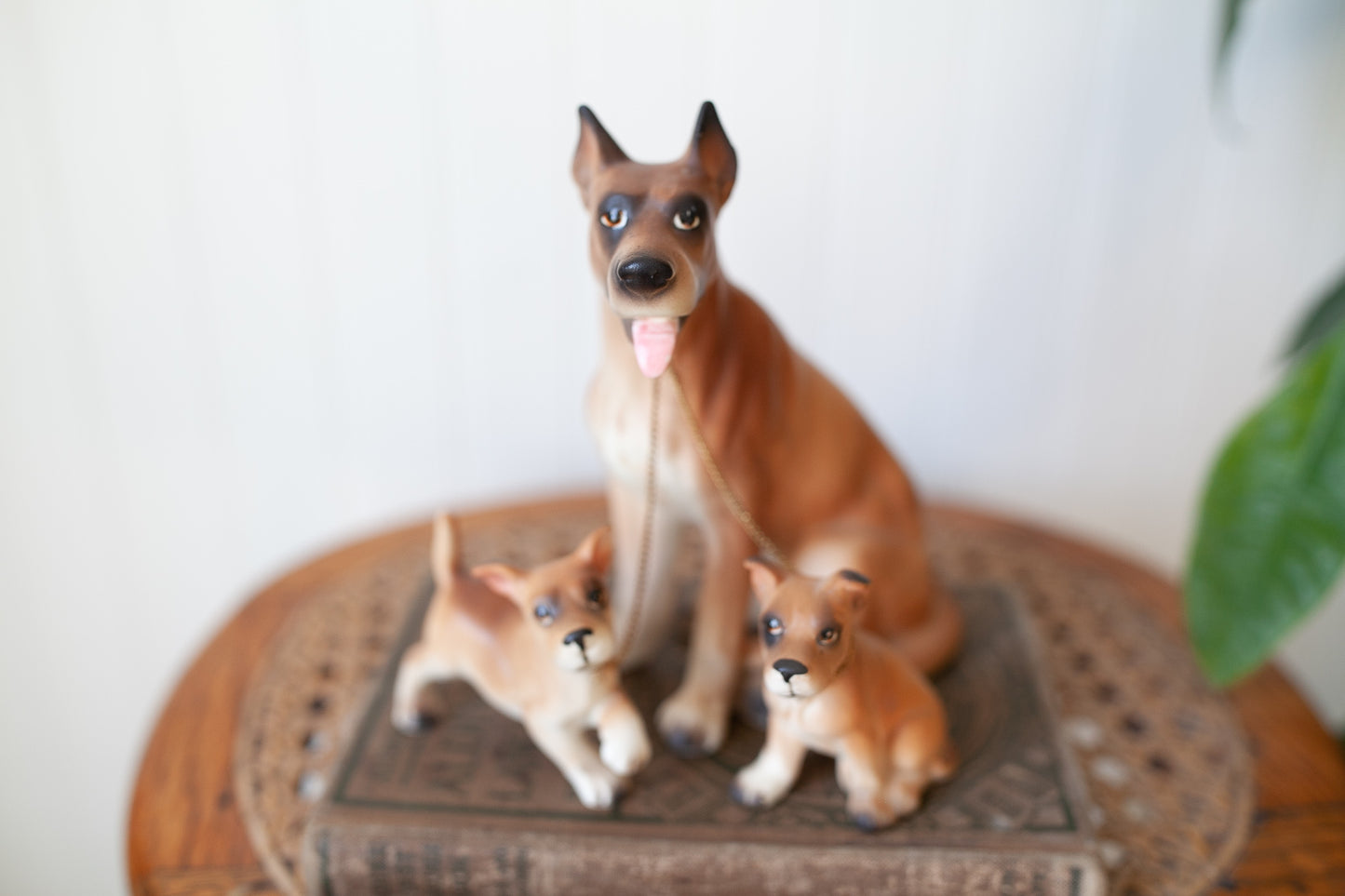 Vintage Lipper Mann Great Dane Dogs - Porcelain Doll Statue